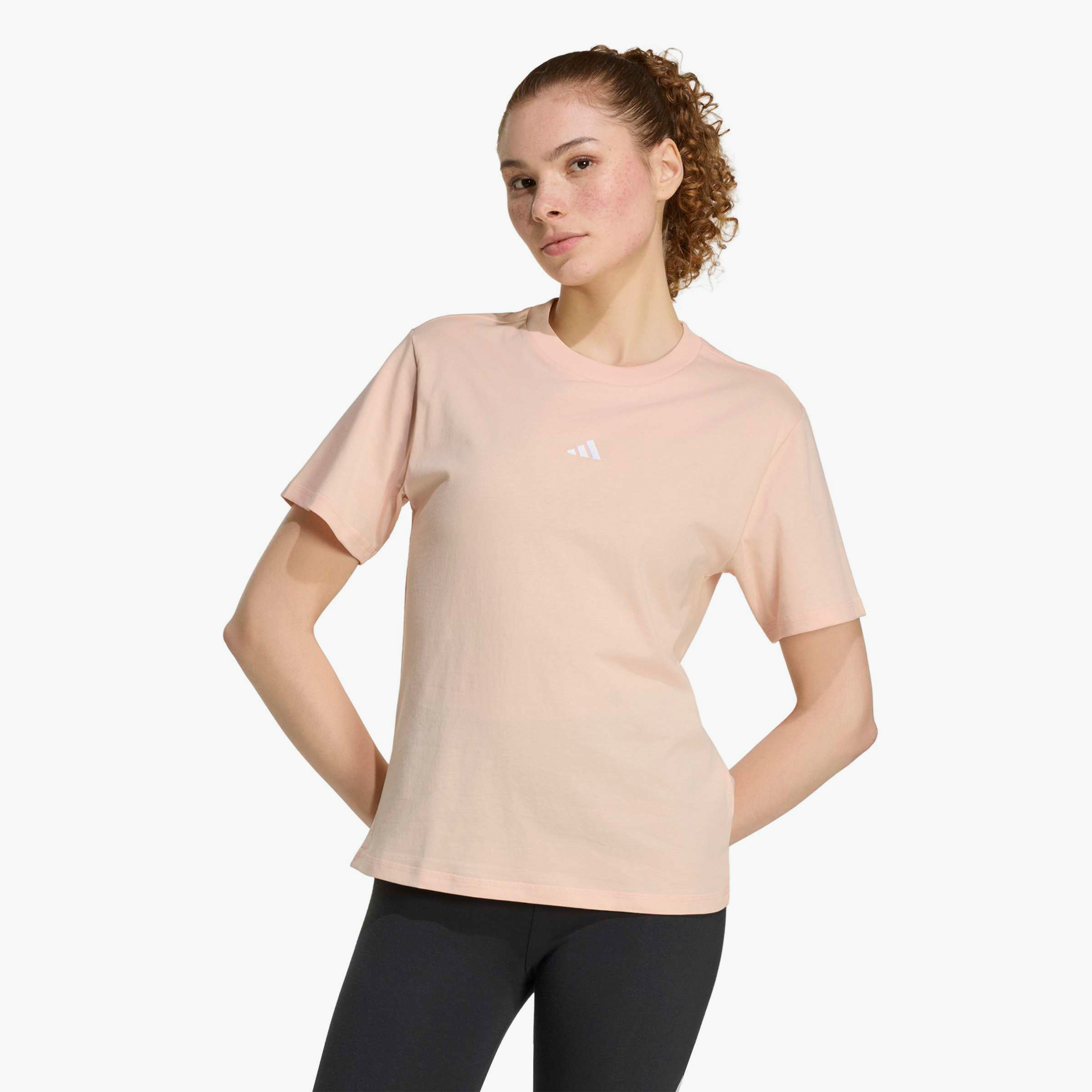 adidas Women's Essentials Small Logo Cotton T-Shirt | OE-sports-women-clothing-tshirtsandvests-image-1