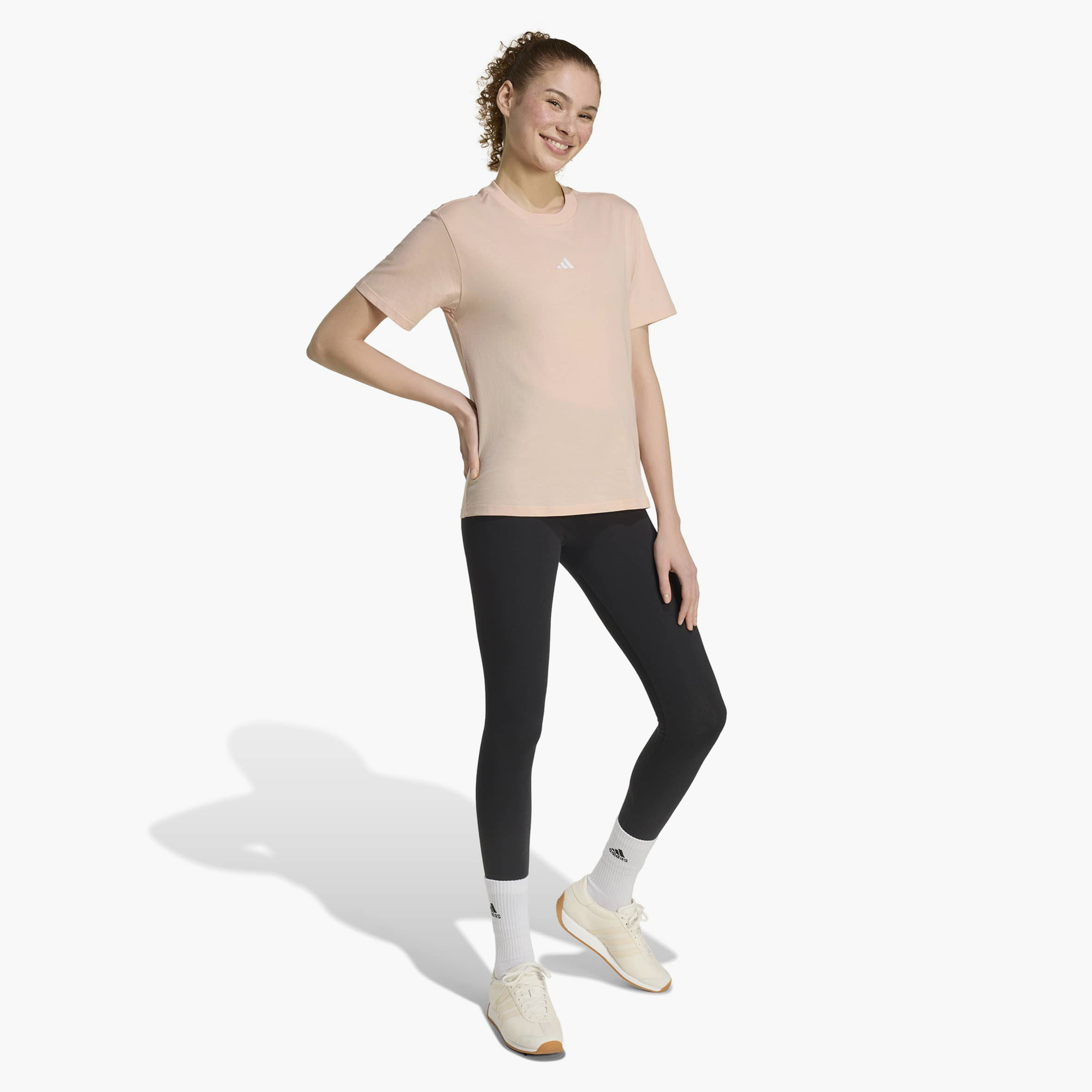 adidas Women's Essentials Small Logo Cotton T-Shirt | OE-sports-women-clothing-tshirtsandvests-image-2