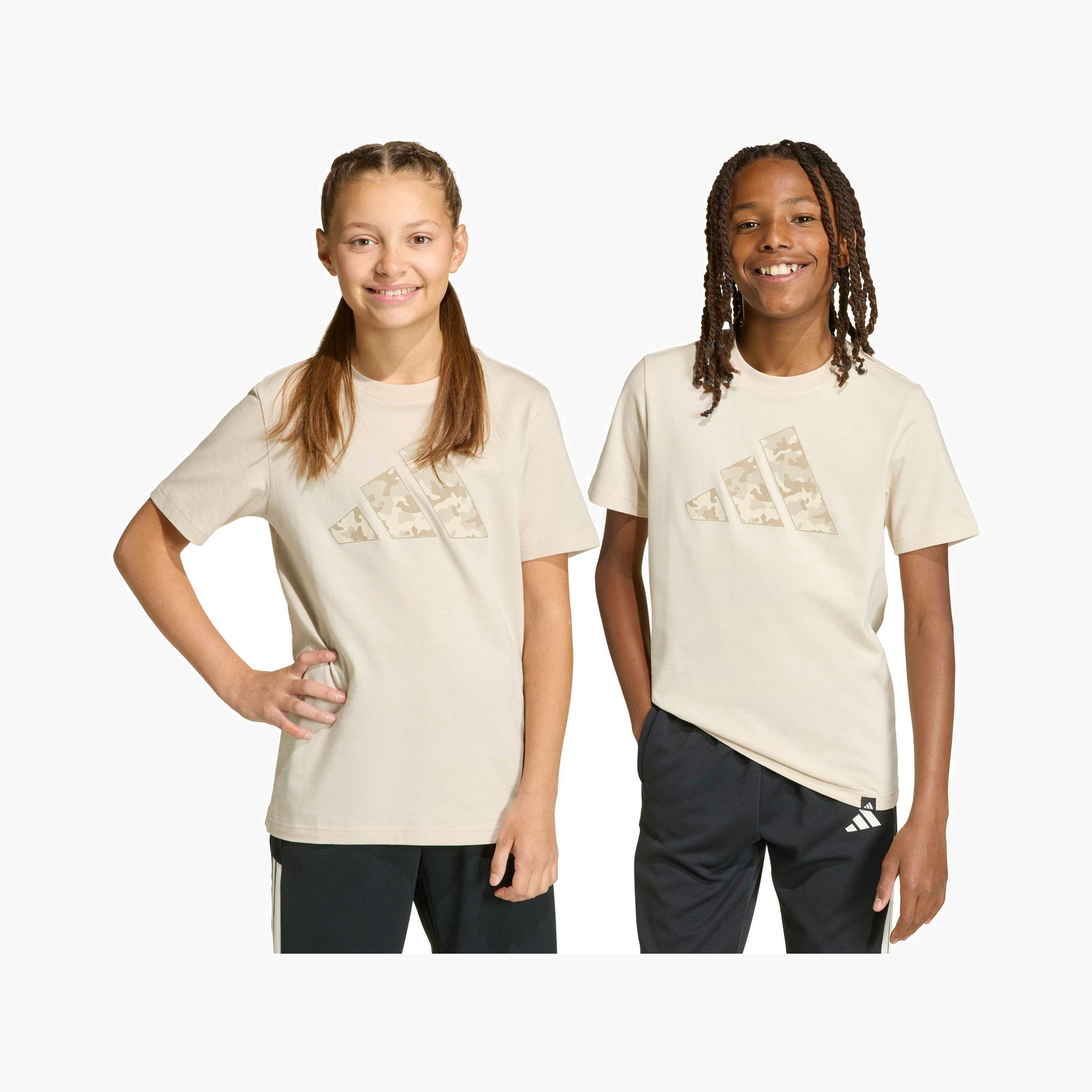 adidas Crew Neck Short Sleeves T-shirt with Logo Print-boys-clothing-sportswear-tops-image-3