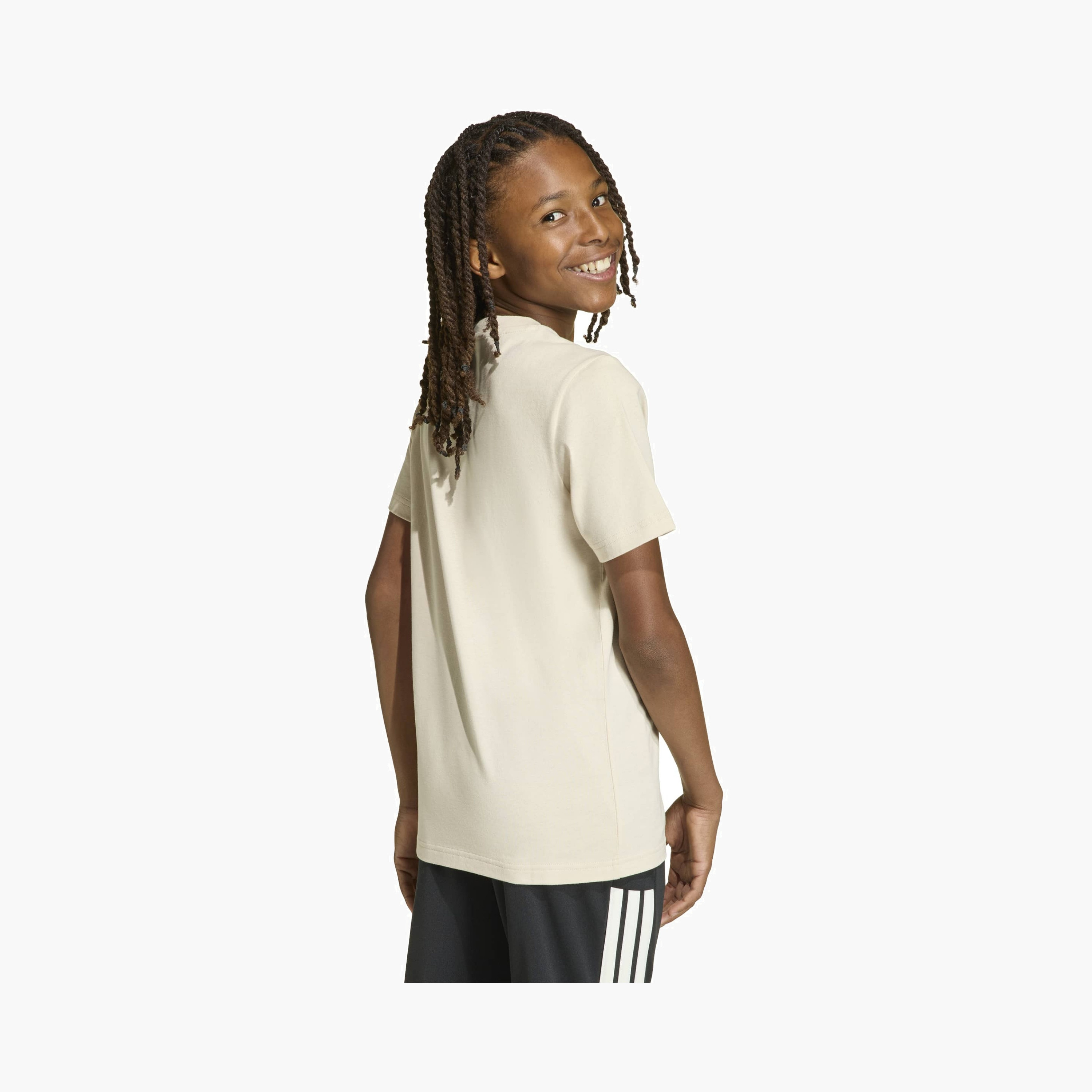adidas Crew Neck Short Sleeves T-shirt with Logo Print-boys-clothing-sportswear-tops-image-4