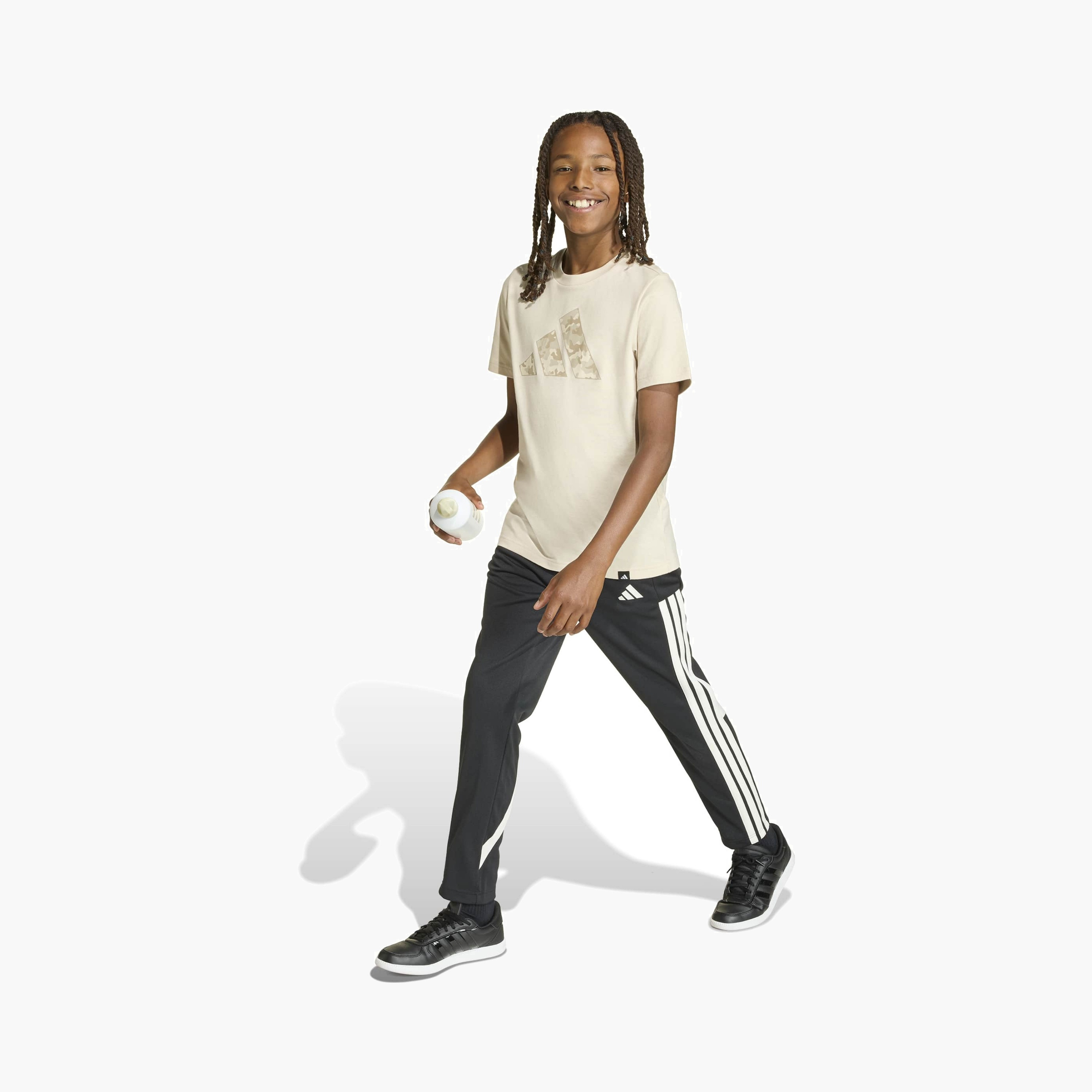 adidas Crew Neck Short Sleeves T-shirt with Logo Print-boys-clothing-sportswear-tops-image-5