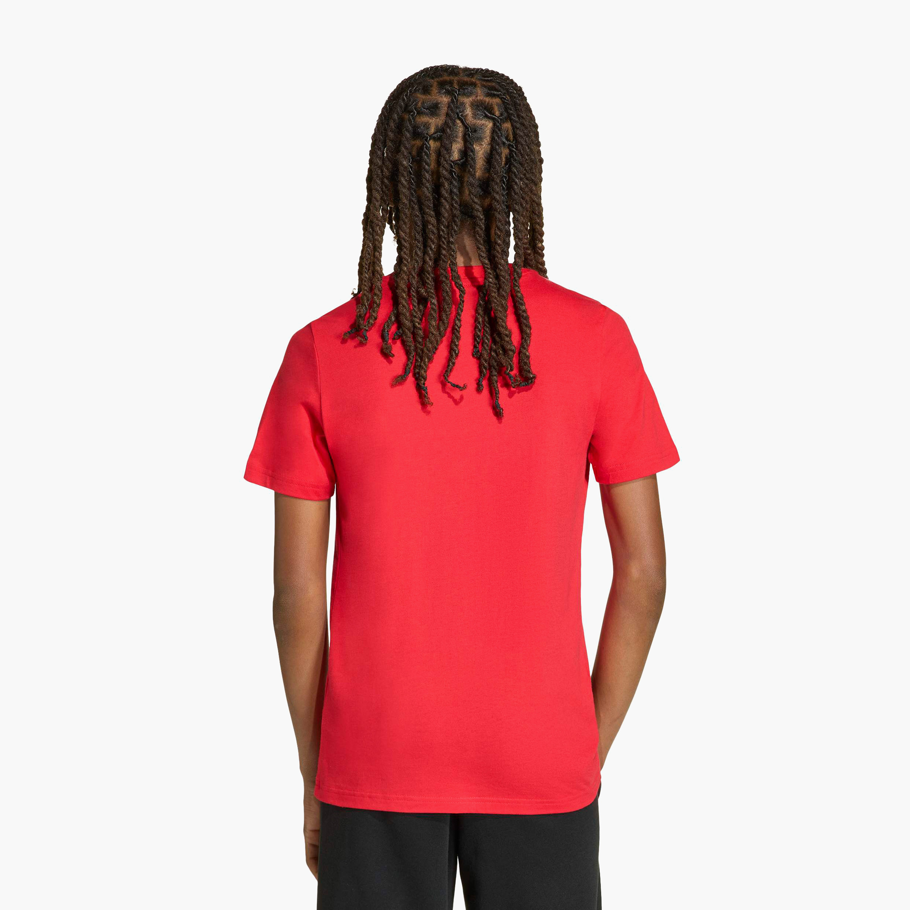 adidas Crew Neck Short Sleeve T-shirt with Logo Print-boys-clothing-sportswear-tops-image-3