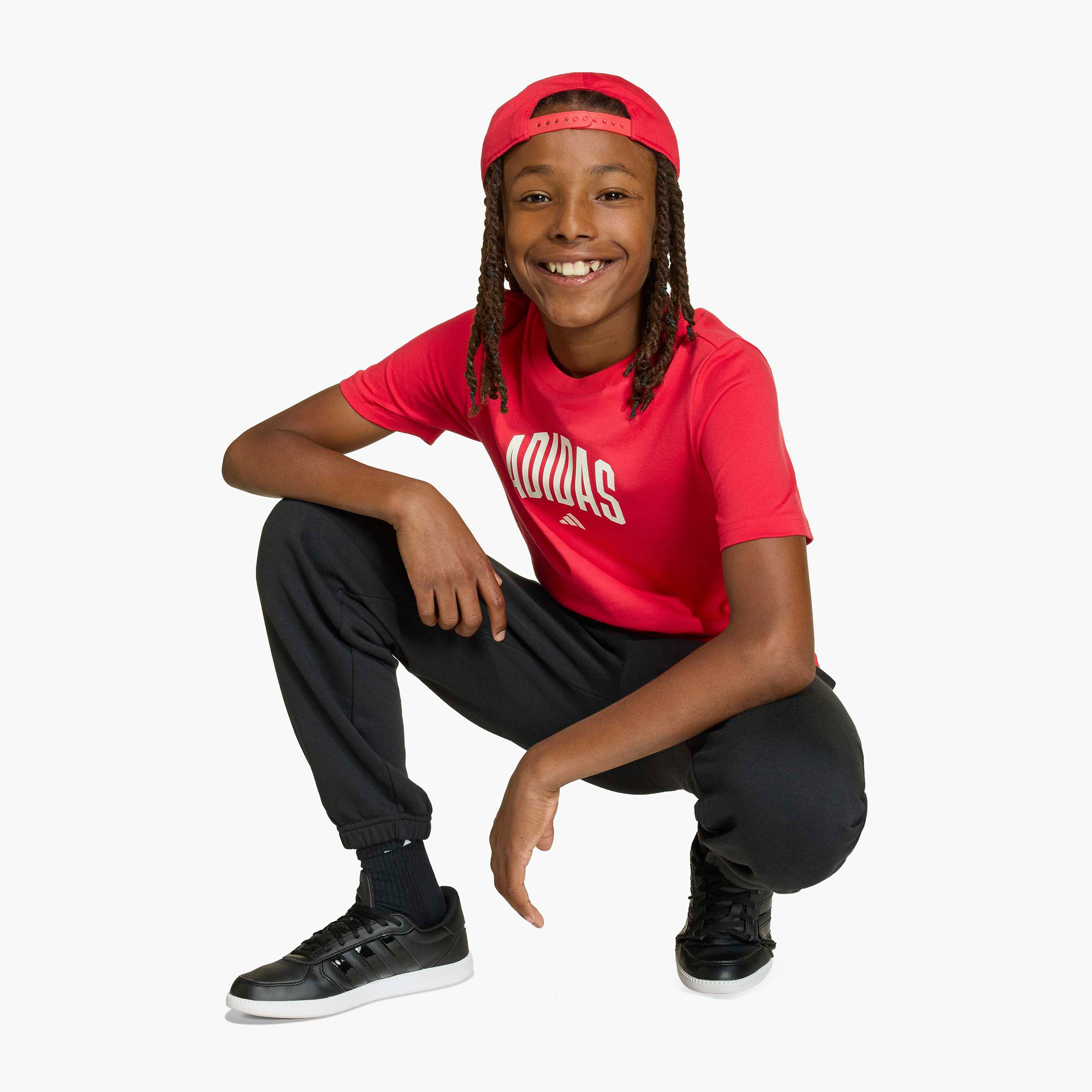 adidas Crew Neck Short Sleeve T-shirt with Logo Print-boys-clothing-sportswear-tops-image-4