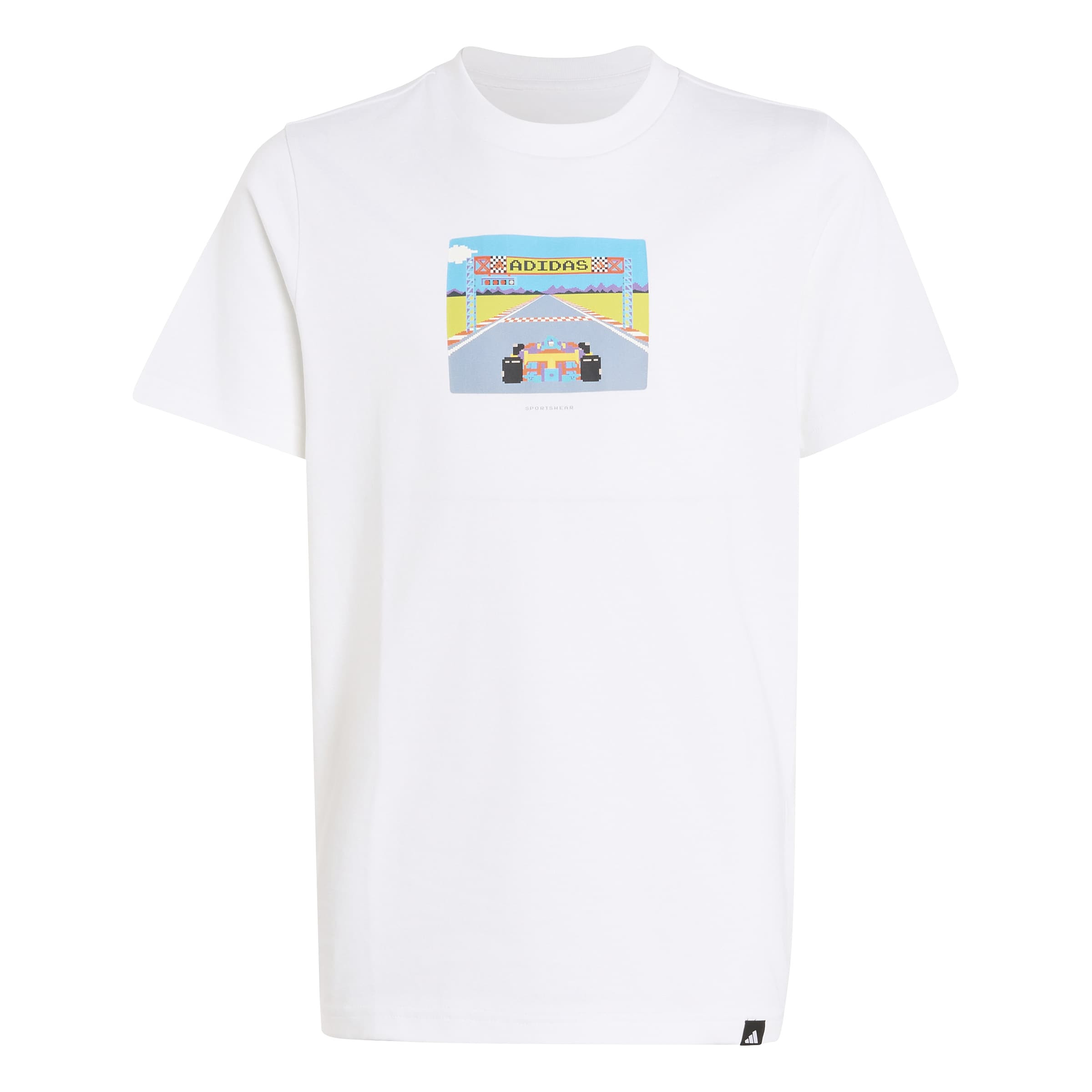 تيشيرت بياقة ضيقة وأكمام قصيرة وطبعات جرافيك من أديداس-sports-boys-clothing-tops-image-1