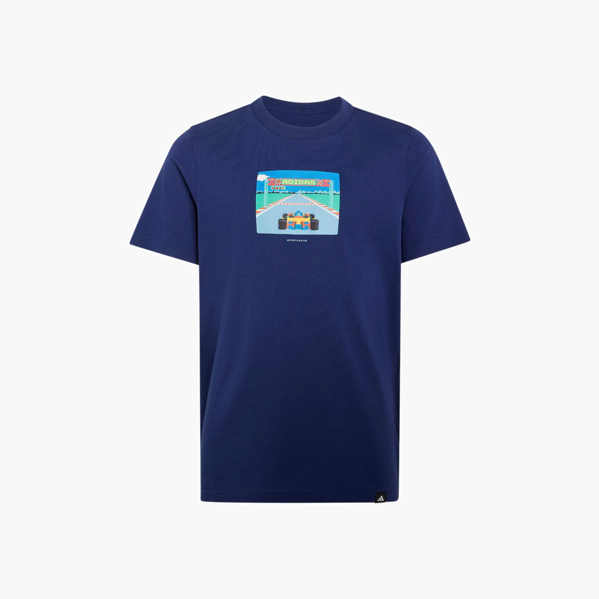 adidas Crew Neck Short Sleeves T-shirt with Race Track Print-sports-boys-clothing-tops-image-1