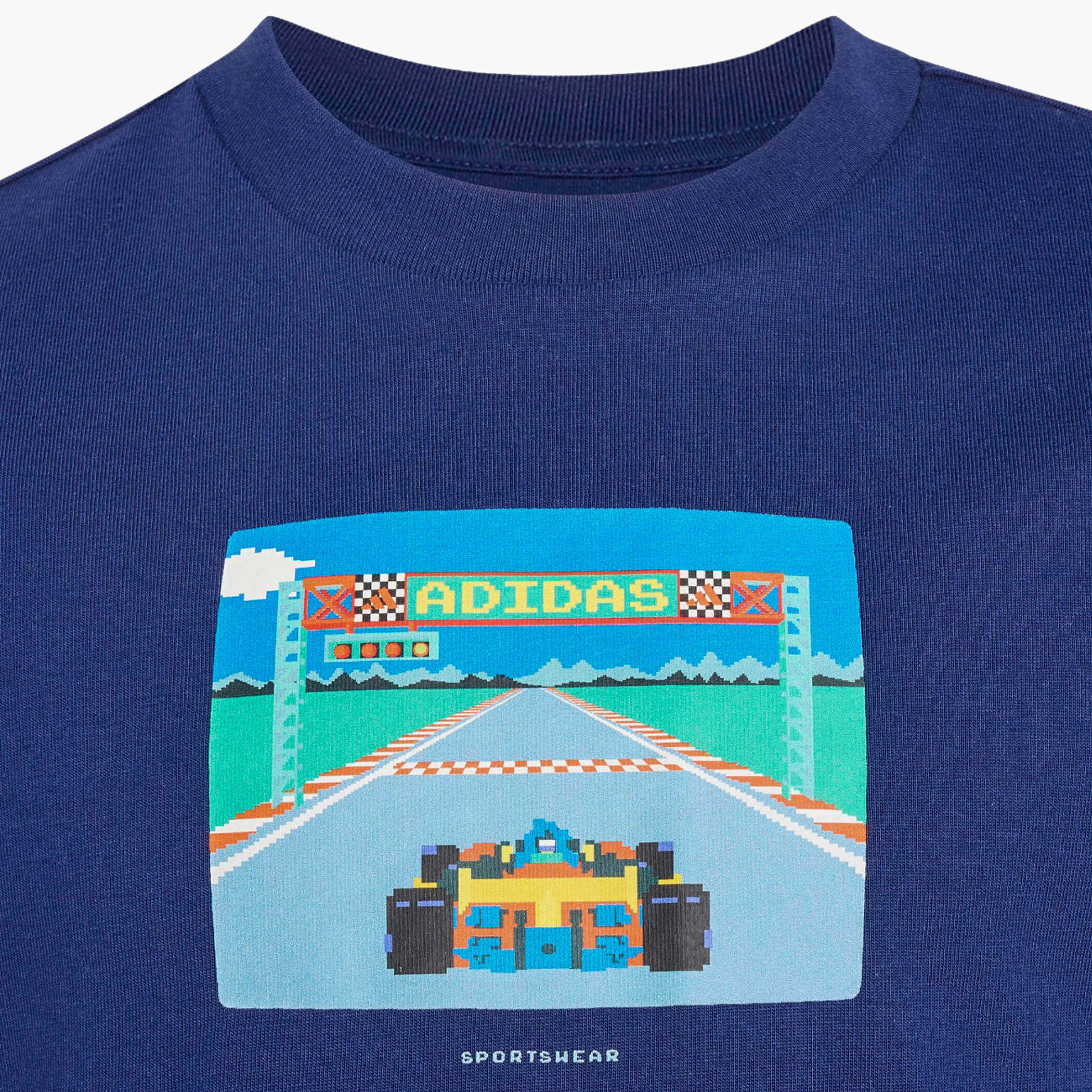 adidas Crew Neck Short Sleeves T-shirt with Race Track Print-sports-boys-clothing-tops-image-5