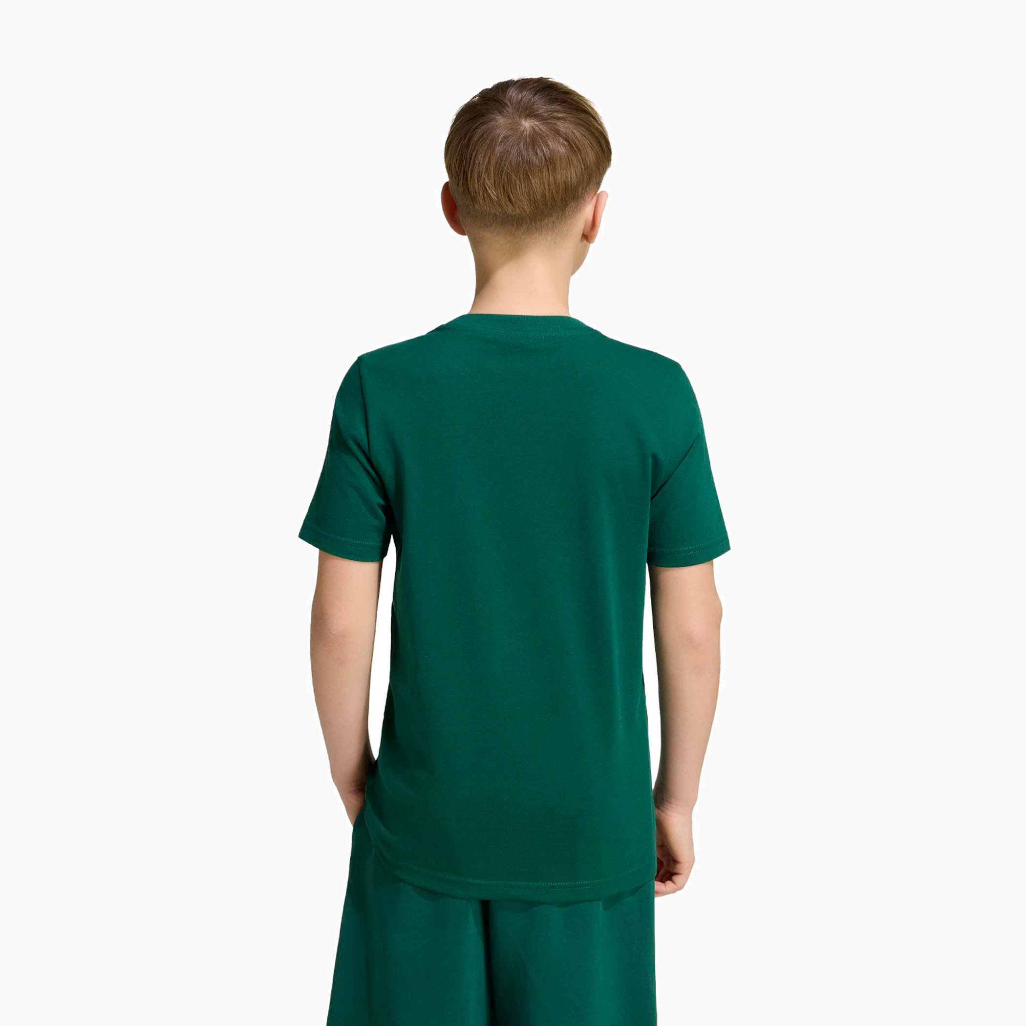 adidas Crew Neck Short Sleeves T-shirt with Logo Print-sports-boys-clothing-tops-image-4
