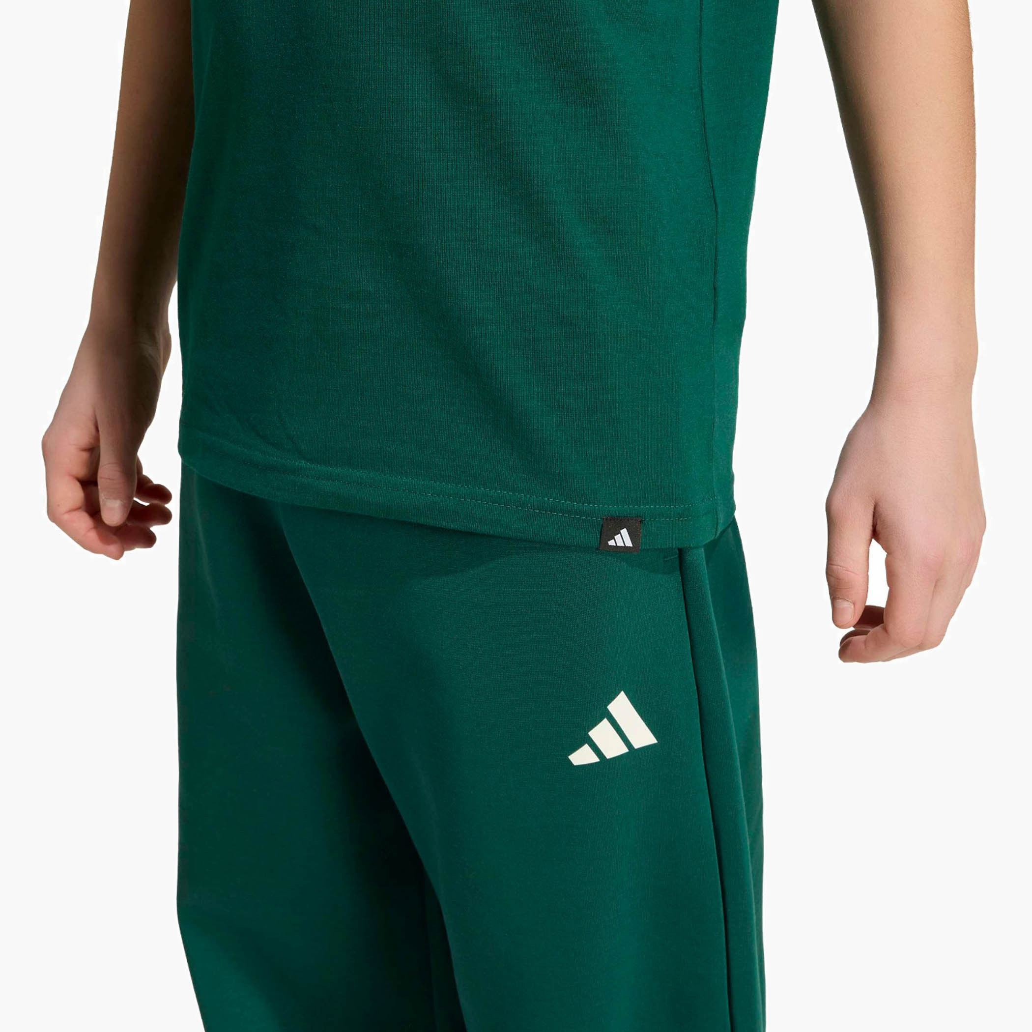 adidas Crew Neck Short Sleeves T-shirt with Logo Print-sports-boys-clothing-tops-image-7