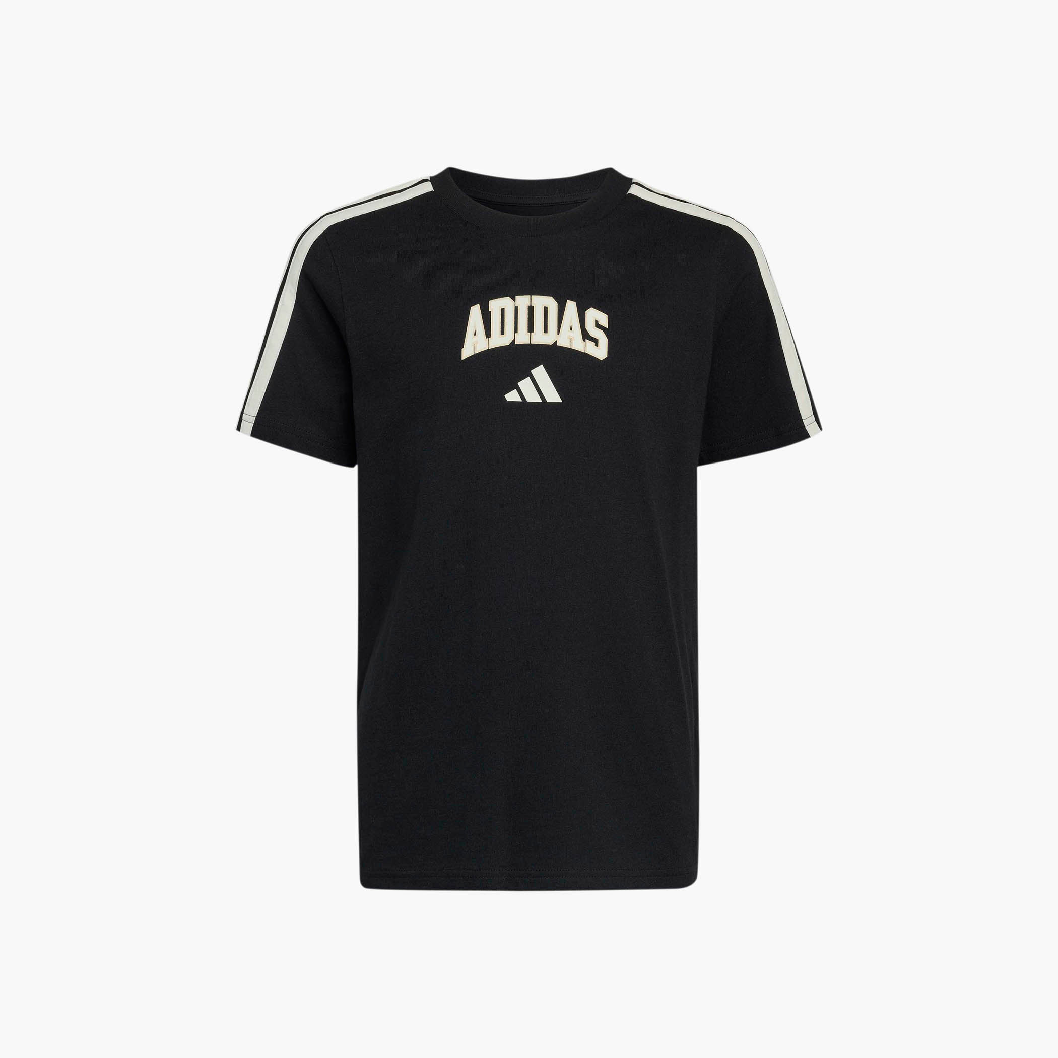 adidas Crew Neck Short Sleeves T-shirt with Logo Print-sports-boys-clothing-tops-image-1