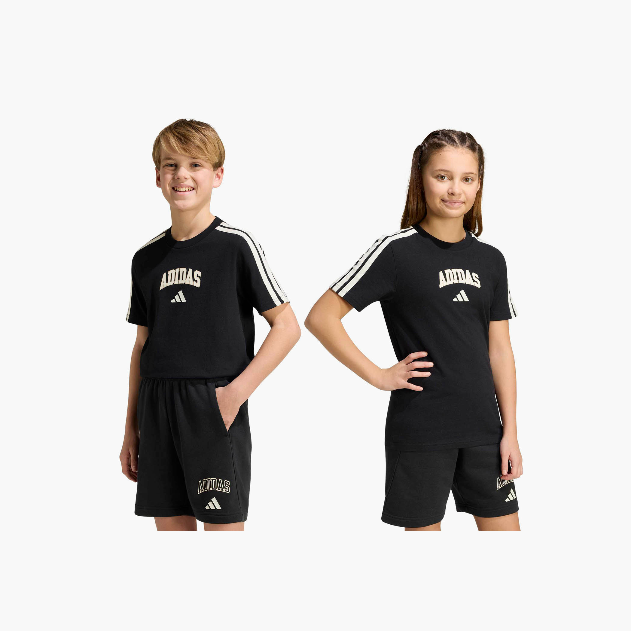 adidas Crew Neck Short Sleeves T-shirt with Logo Print-sports-boys-clothing-tops-image-8