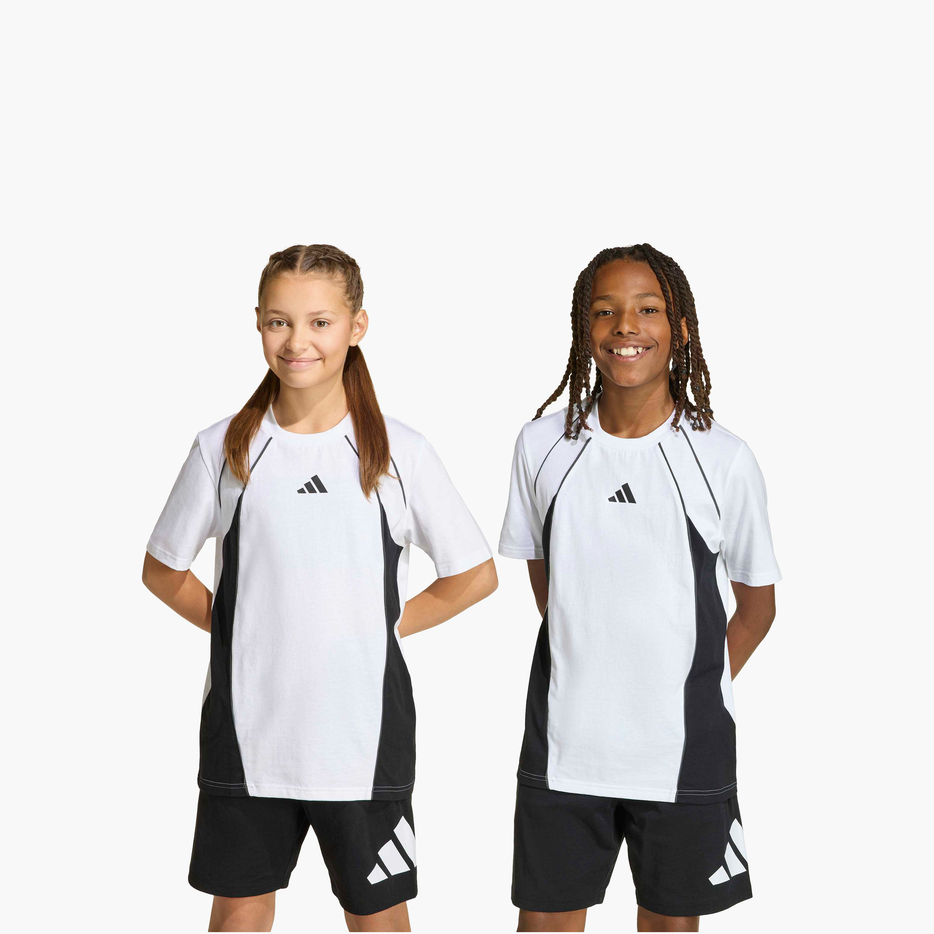 adidas Crew Neck Short Sleeve T-shirt with Contrast Panel-boys-clothing-sportswear-tops-image-6