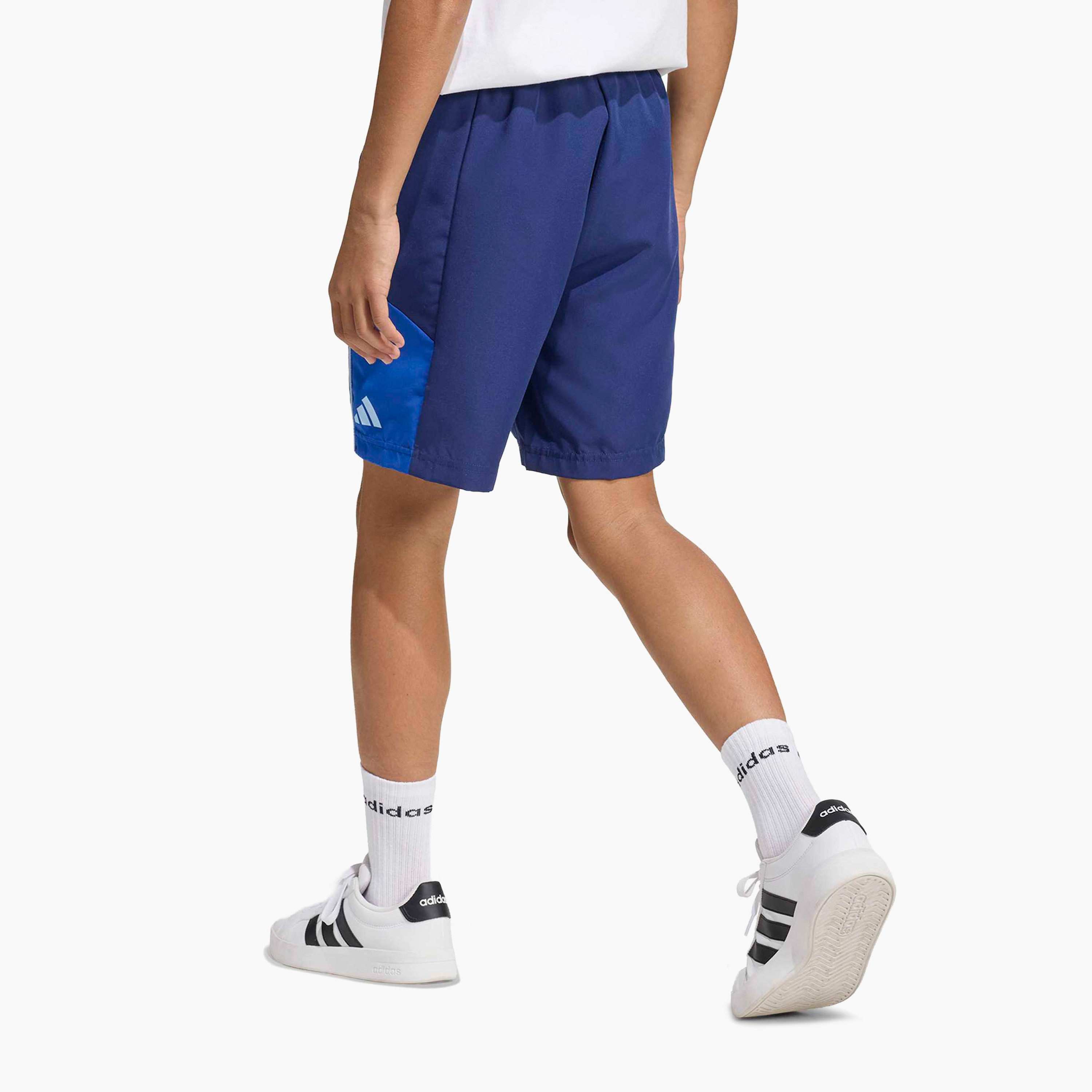 Adidas Elasticated Waist Shorts with Pockets-sports-boys-clothing-bottoms-shorts-image-3