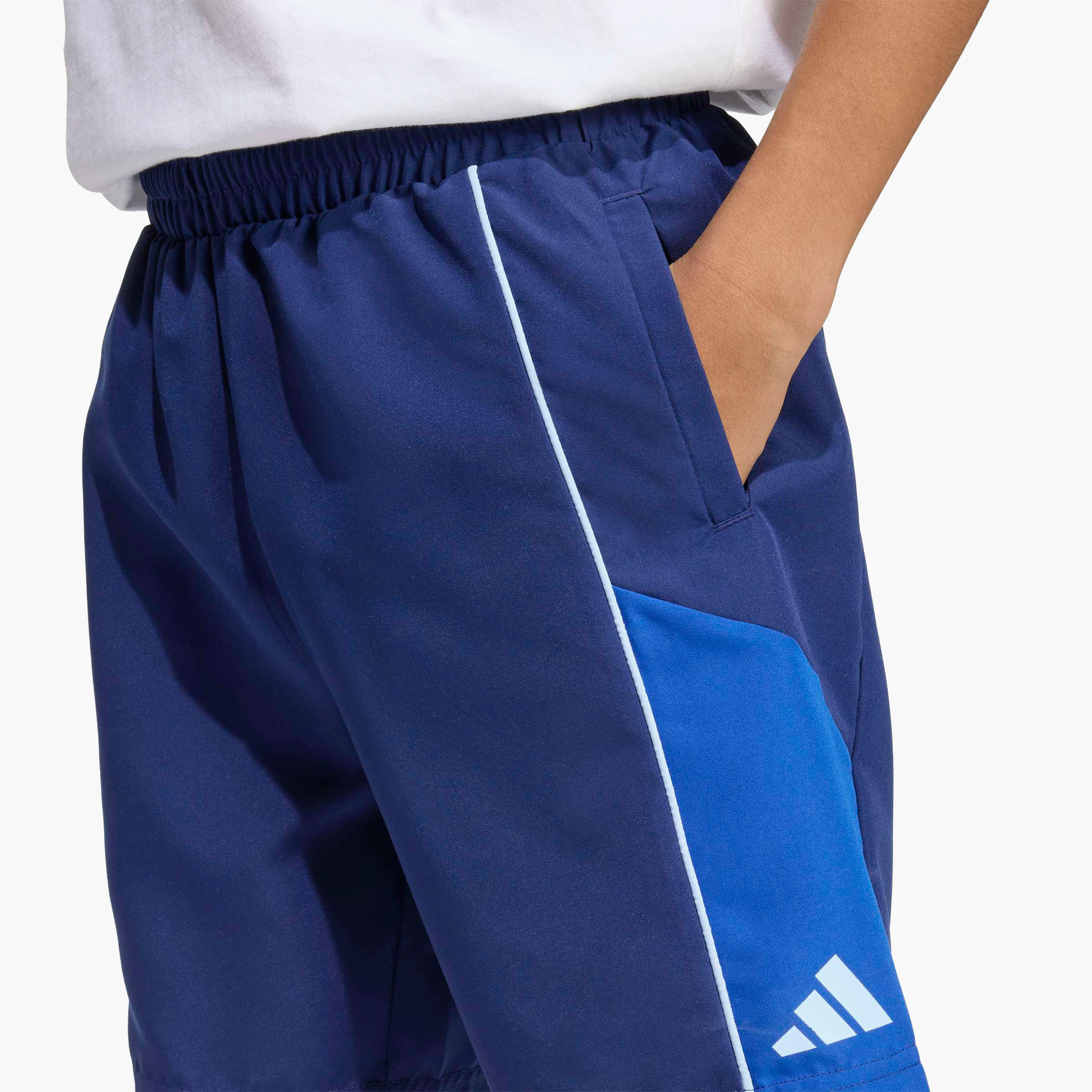 Adidas Elasticated Waist Shorts with Pockets-sports-boys-clothing-bottoms-shorts-image-5