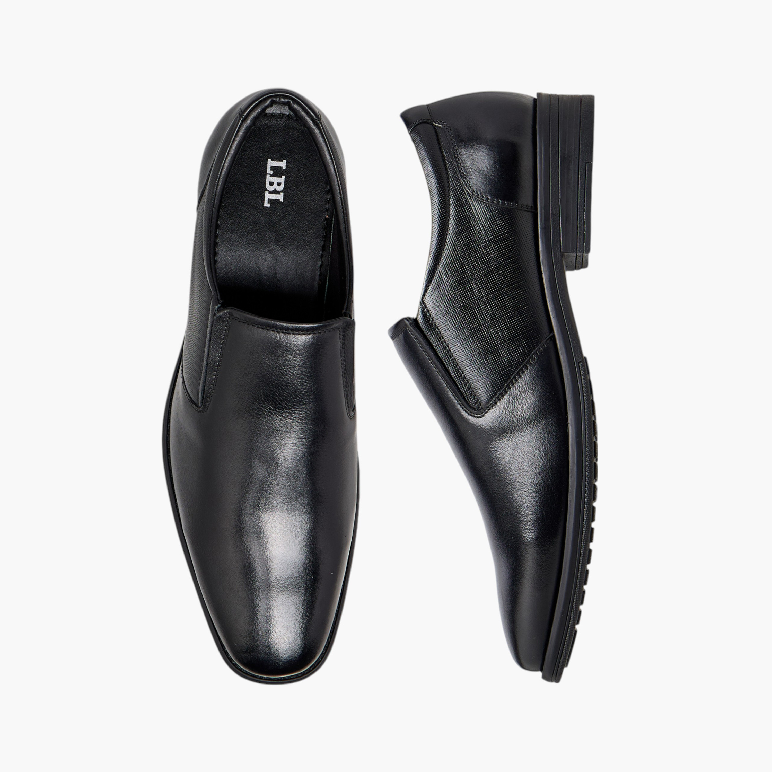 LBL by Shoexpress Textured Slip-On Loafers-men-shoes-formalshoes-image-1