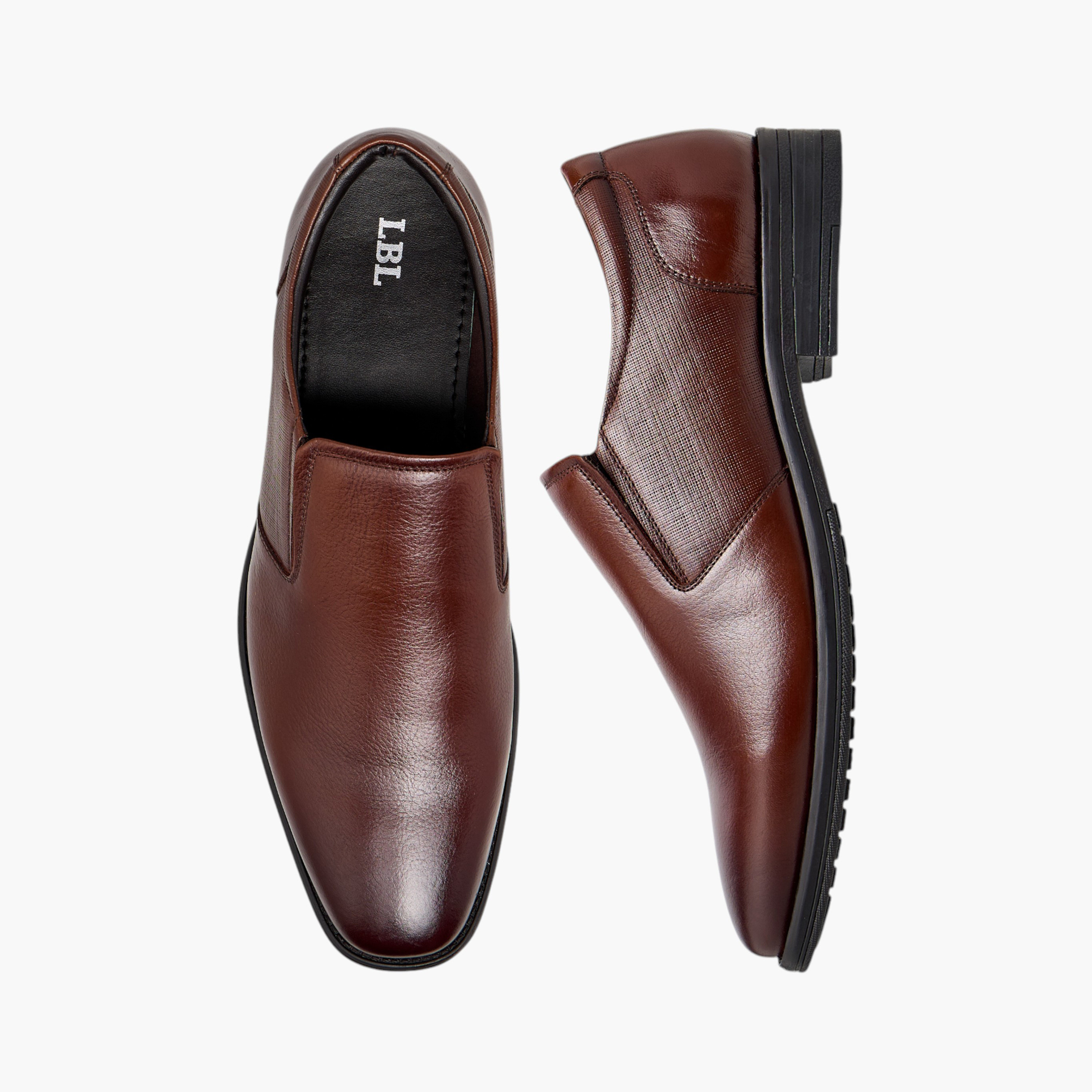 LBL by Shoexpress Textured Slip-On Loafers-men-shoes-loafersandmoccasins-image-1