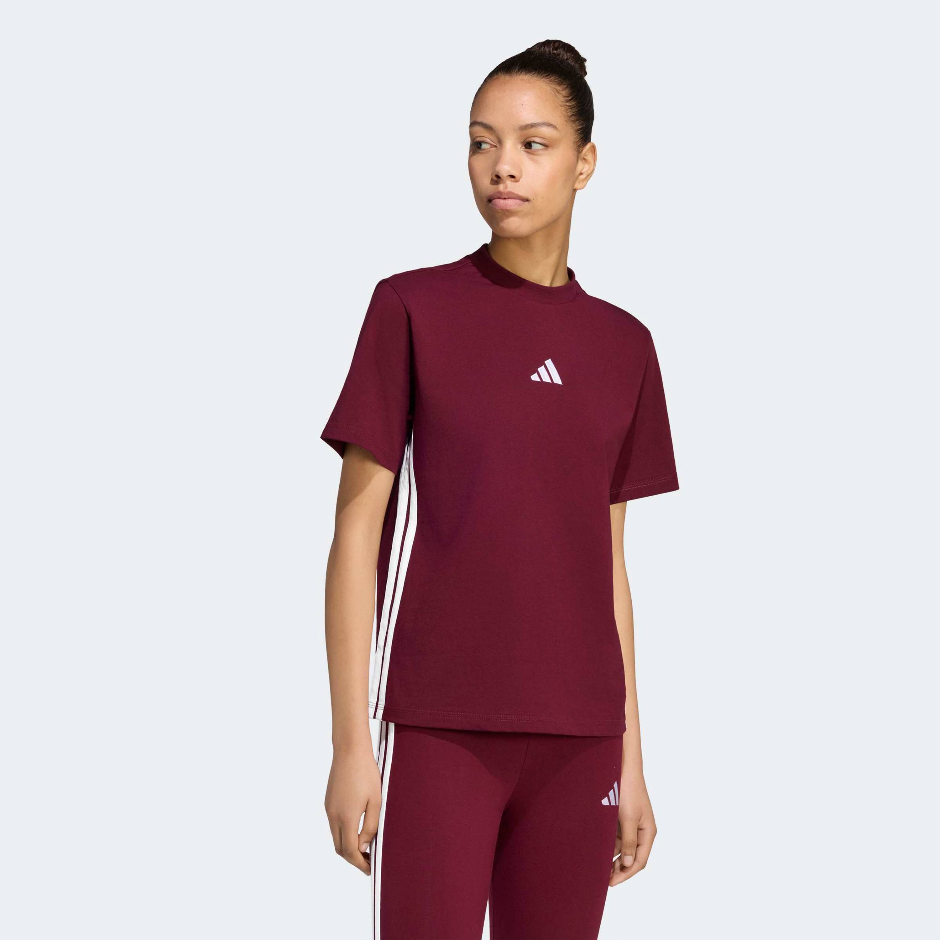 أديداس - تيشيرت إسينشالز النسائي القطني بثلاثة خطوط JX7619 | OE-sports-women-clothing-tshirtsandvests-image-1