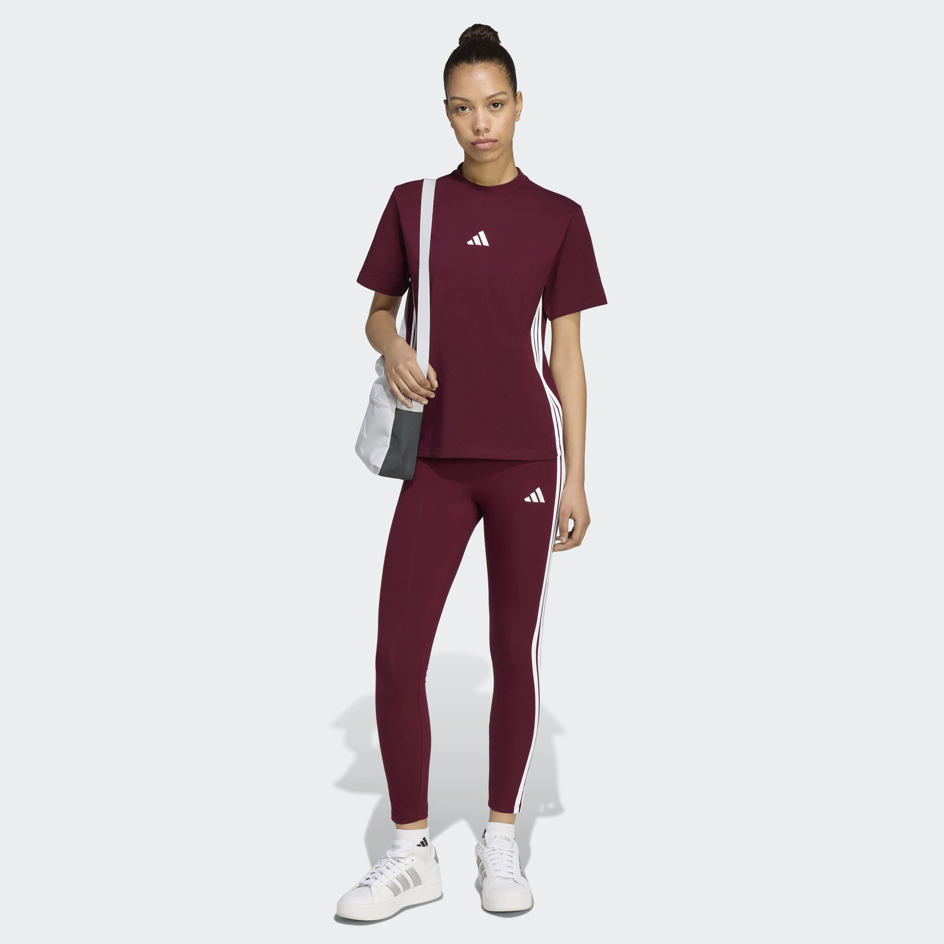أديداس - تيشيرت إسينشالز النسائي القطني بثلاثة خطوط JX7619 | OE-sports-women-clothing-tshirtsandvests-image-2