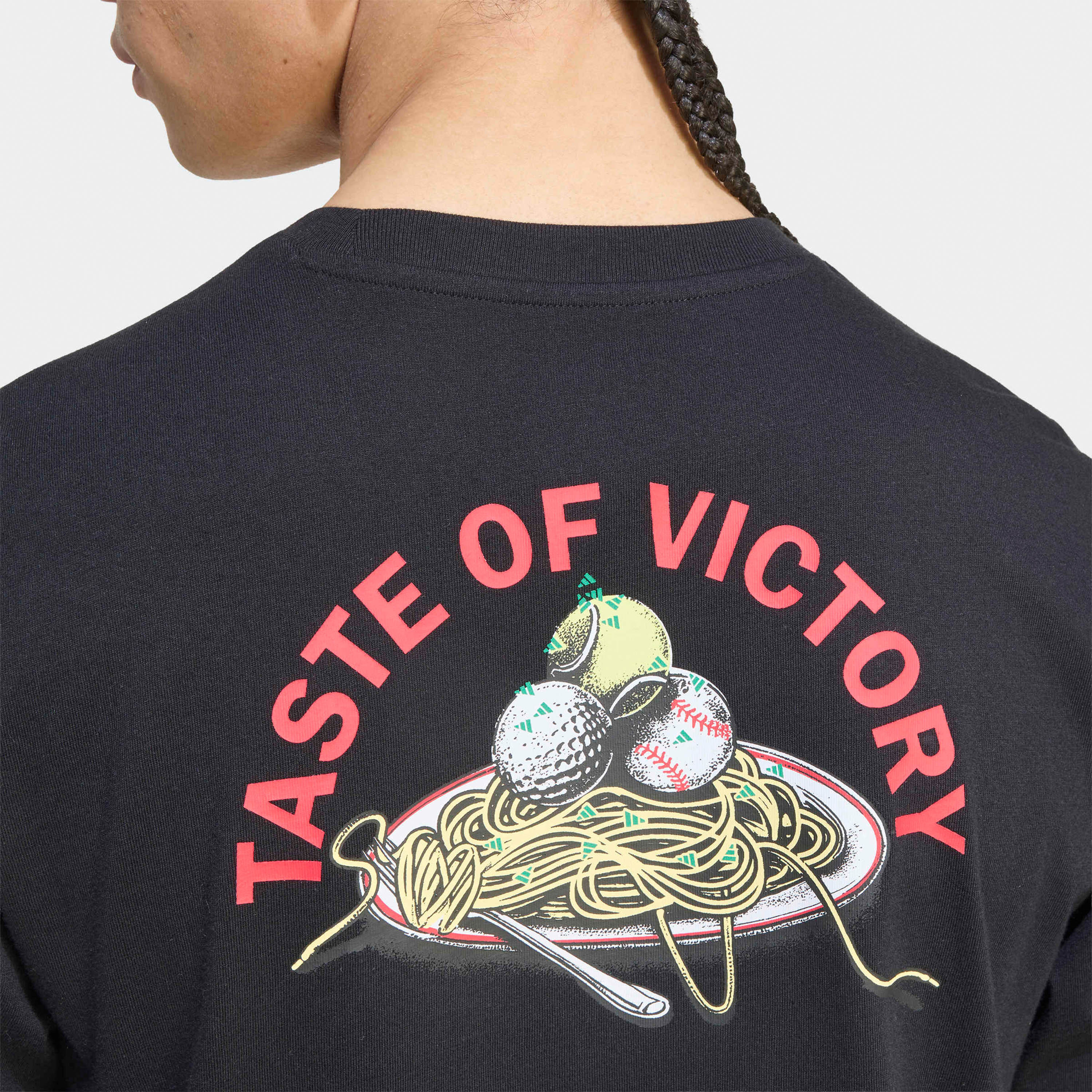 اديداس - تيشيرت رجالي برقبة دائرية مطبوع عليه صورة باستا وعبارة Taste of Victory-men-clothing-sportswearandactivewear-tshirtsandpolos-image-5