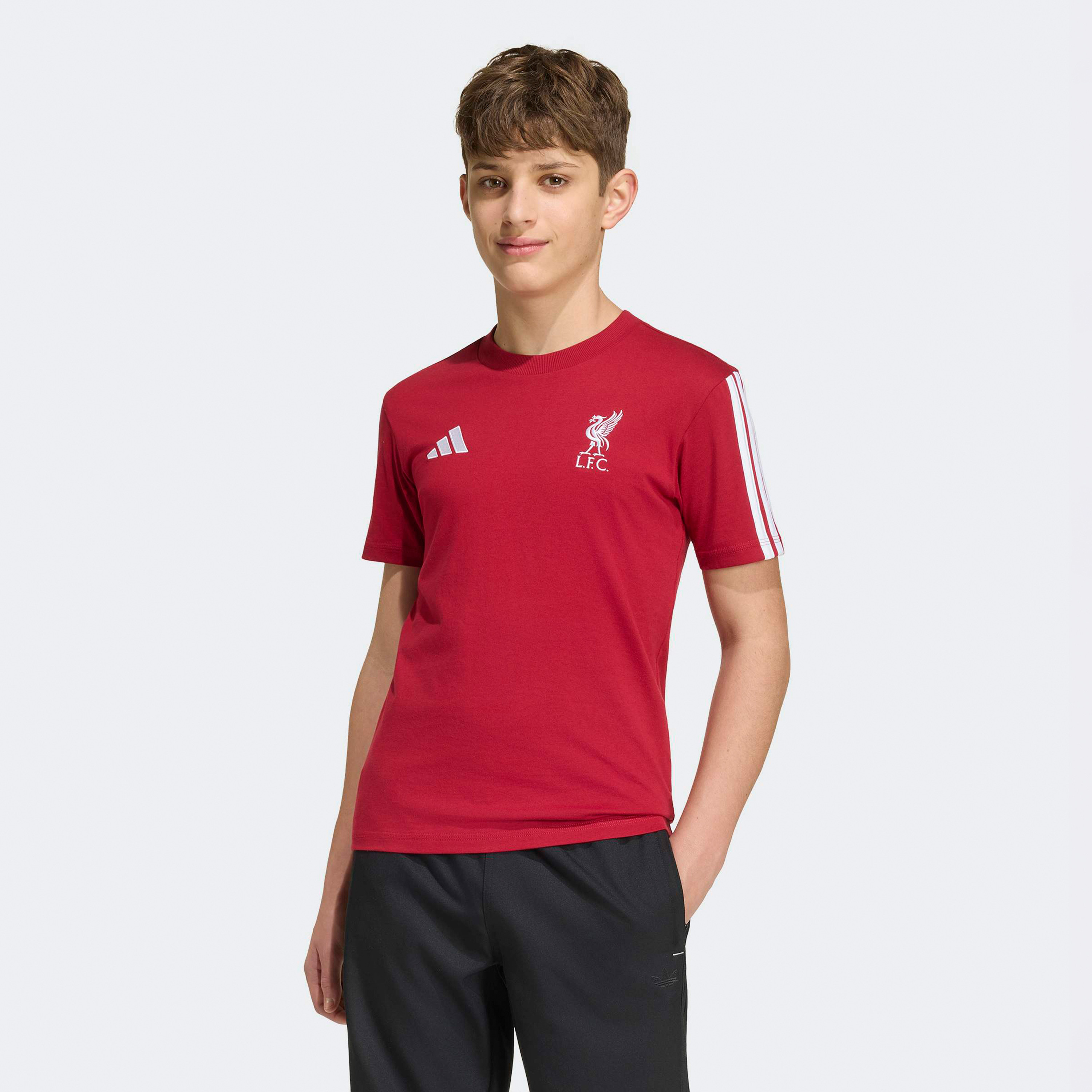 اديداس - تيشيرت للأطفال من نادي ليفربول لكرة القدم بأكمام قصيرة ورقبة دائرية-sports-boys-clothing-tops-image-3