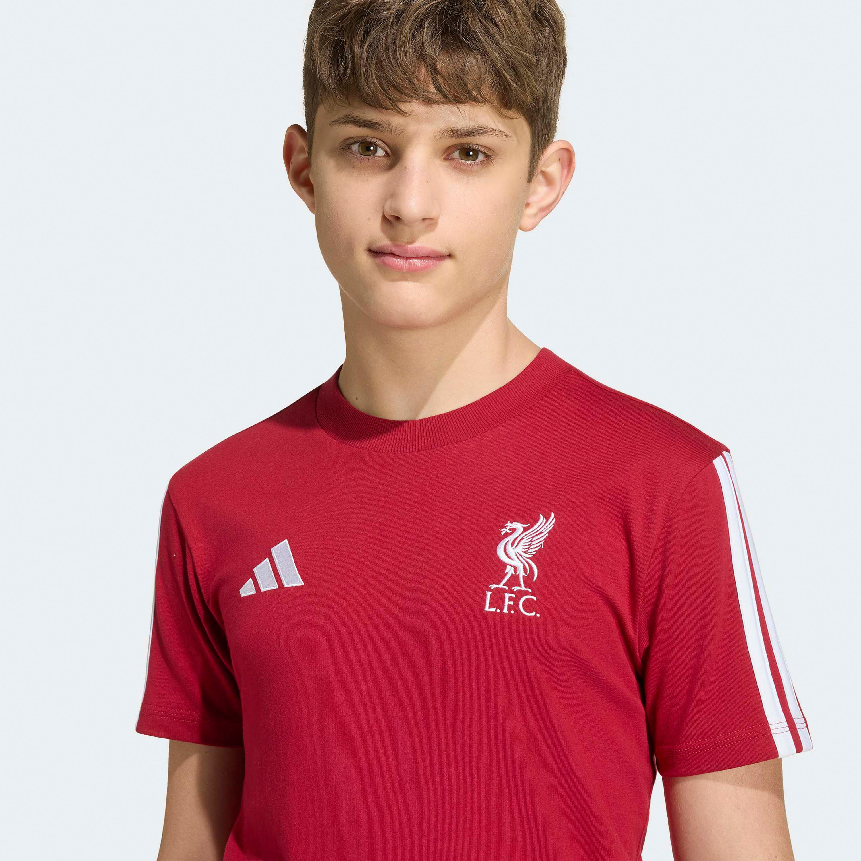 اديداس - تيشيرت للأطفال من نادي ليفربول لكرة القدم بأكمام قصيرة ورقبة دائرية-sports-boys-clothing-tops-image-5