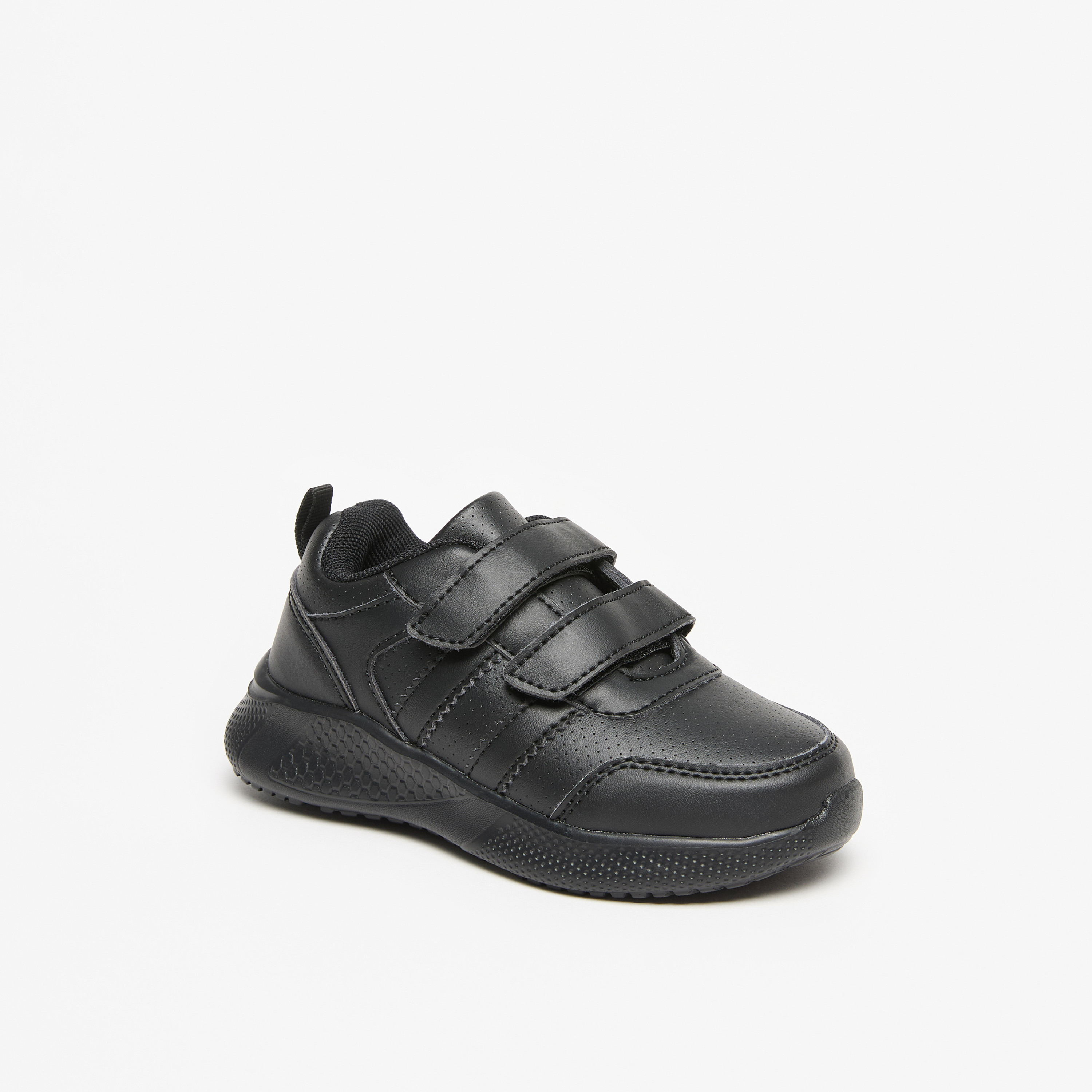 LBL by Shoexpress Kids Solid School Shoes with Hook and Loop Closure-girls-shoes-schoolshoes-image-1