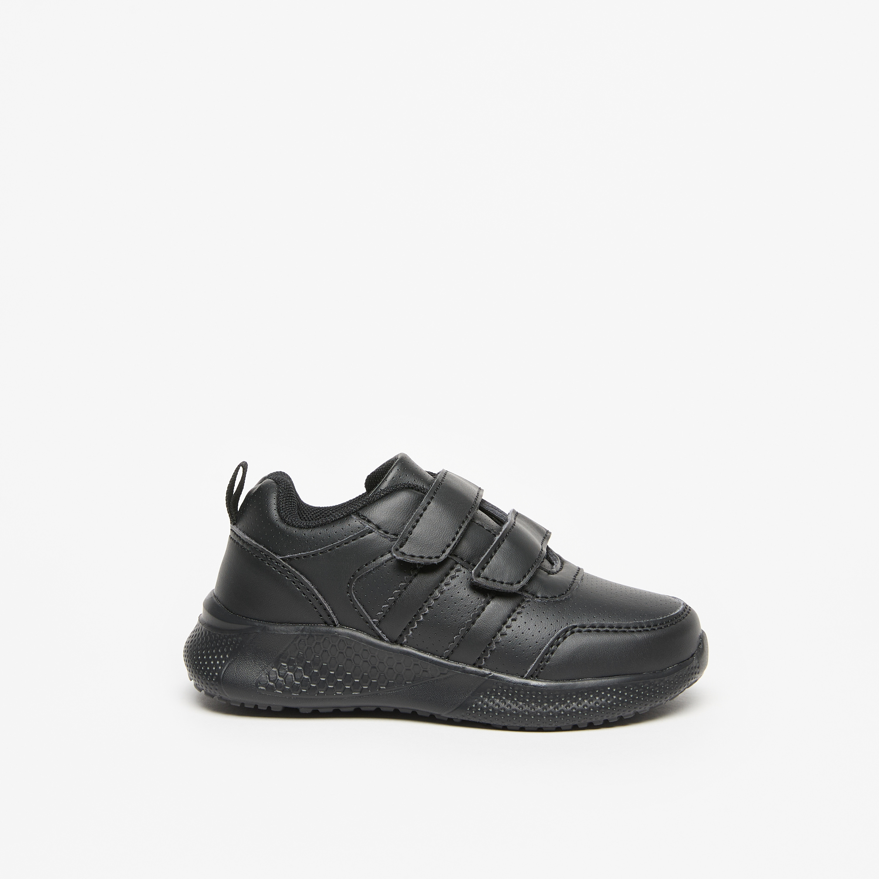 LBL by Shoexpress Kids Solid School Shoes with Hook and Loop Closure-girls-shoes-schoolshoes-image-2