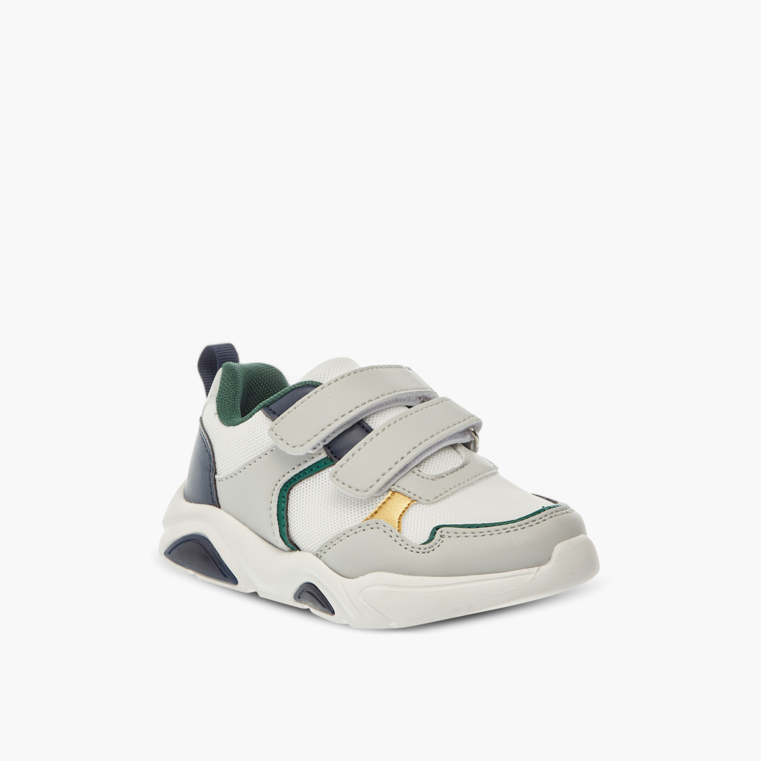 LBL by Shoexpress Panelled Sneakers with Hook and Loop Closure-boys-shoes-sneakers-image-2