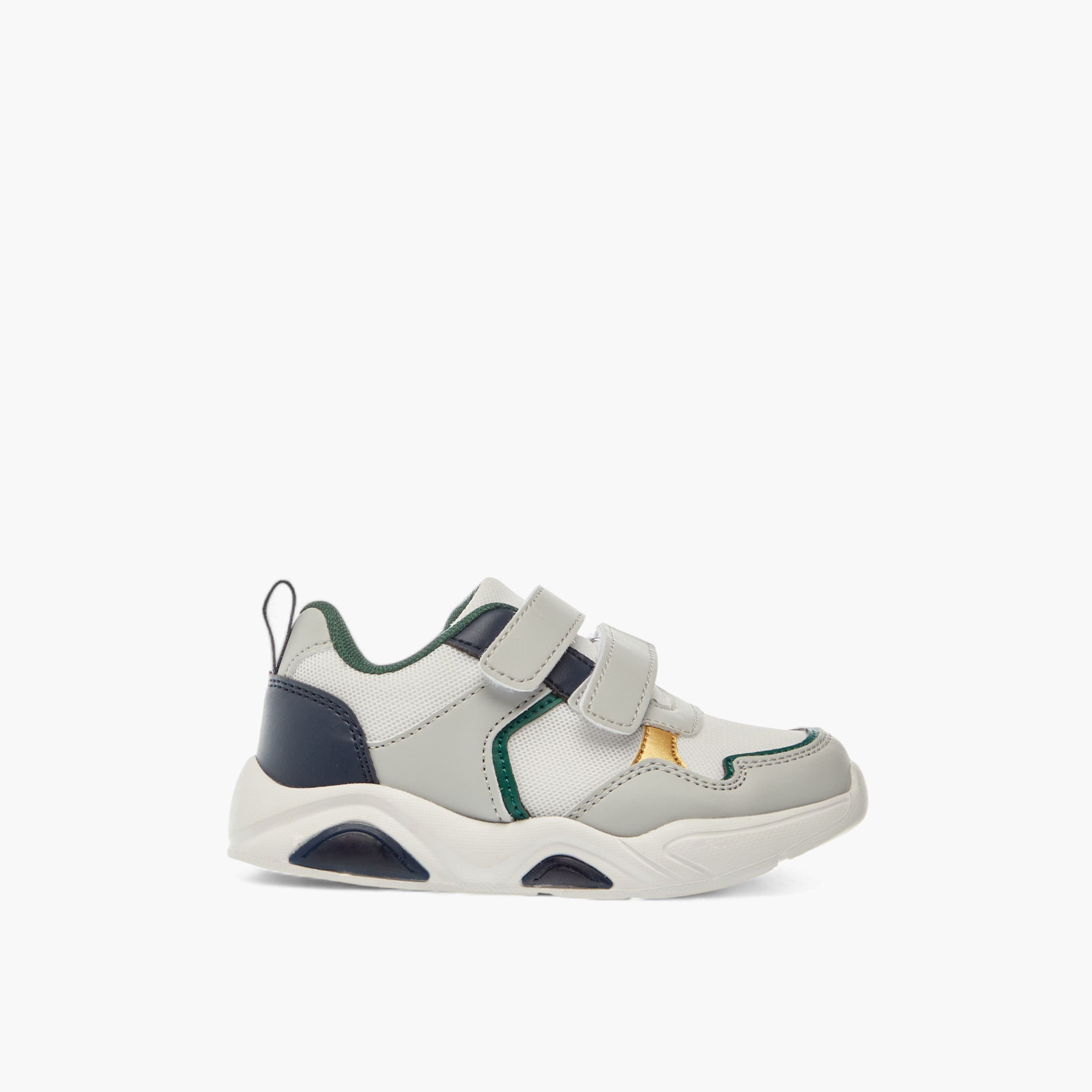 LBL by Shoexpress Panelled Sneakers with Hook and Loop Closure-boys-shoes-sneakers-image-3