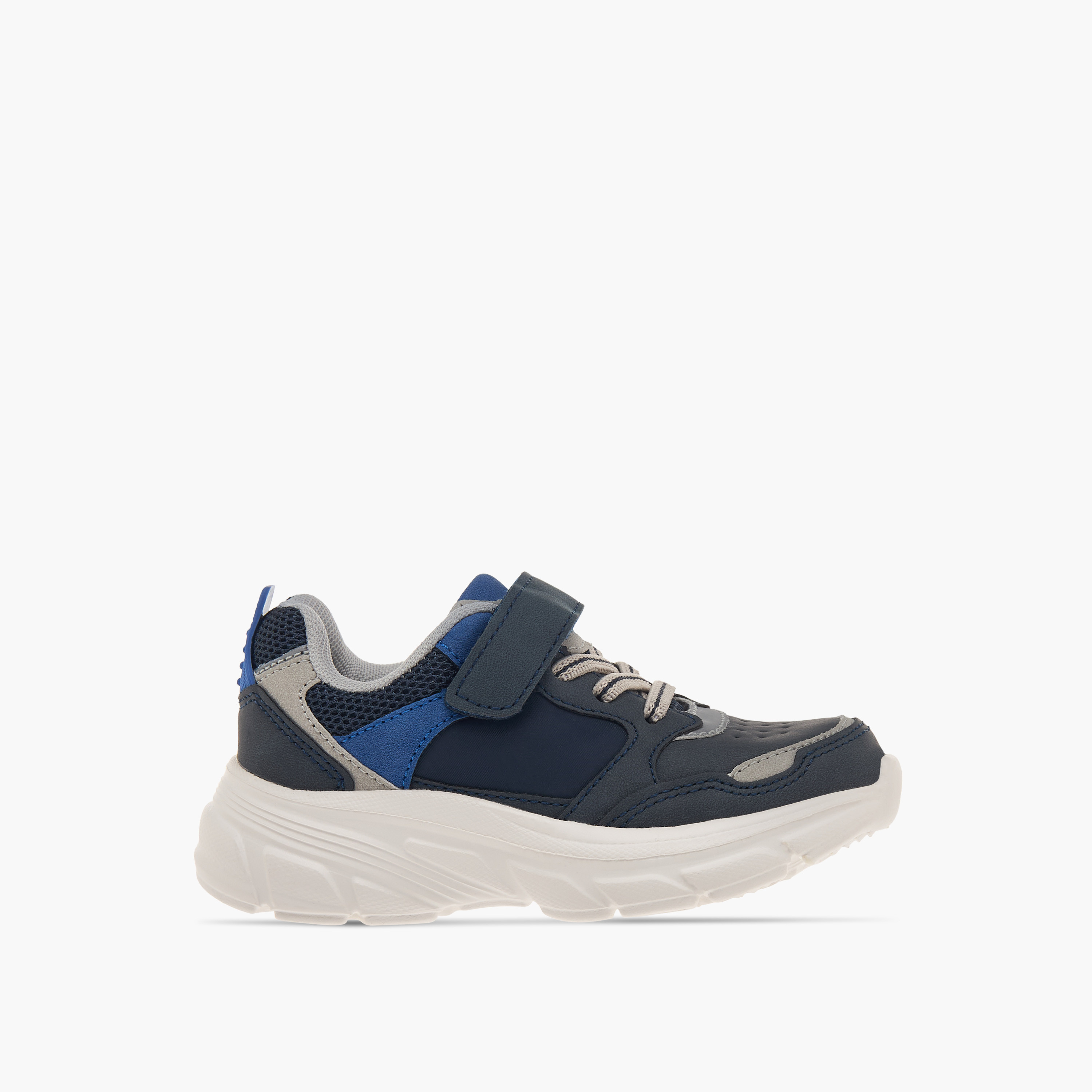 LBL by Shoexpress Panelled Sneakers with Hook and Loop Closure-boys-shoes-sneakers-image-3
