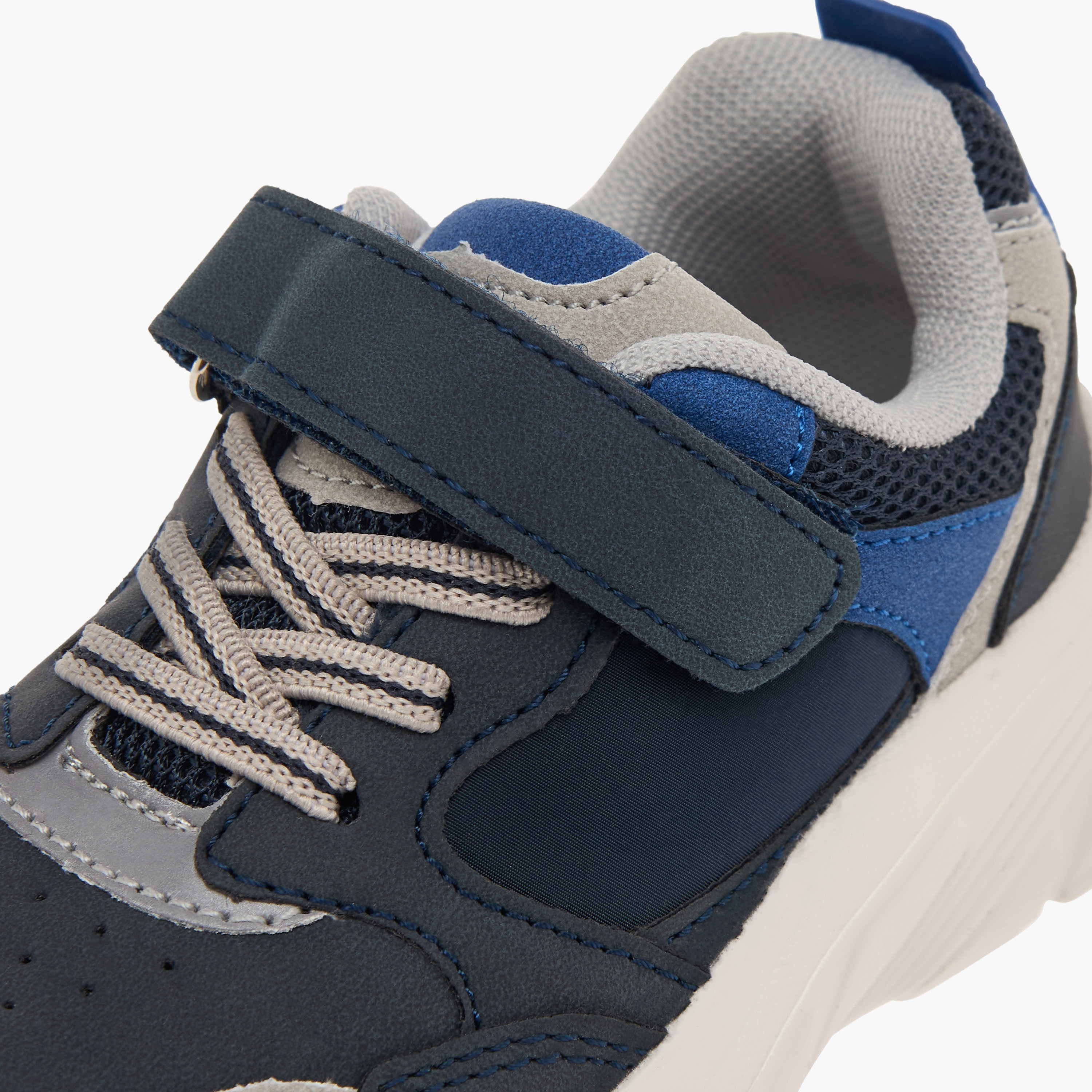 LBL by Shoexpress Panelled Sneakers with Hook and Loop Closure-boys-shoes-sneakers-image-4