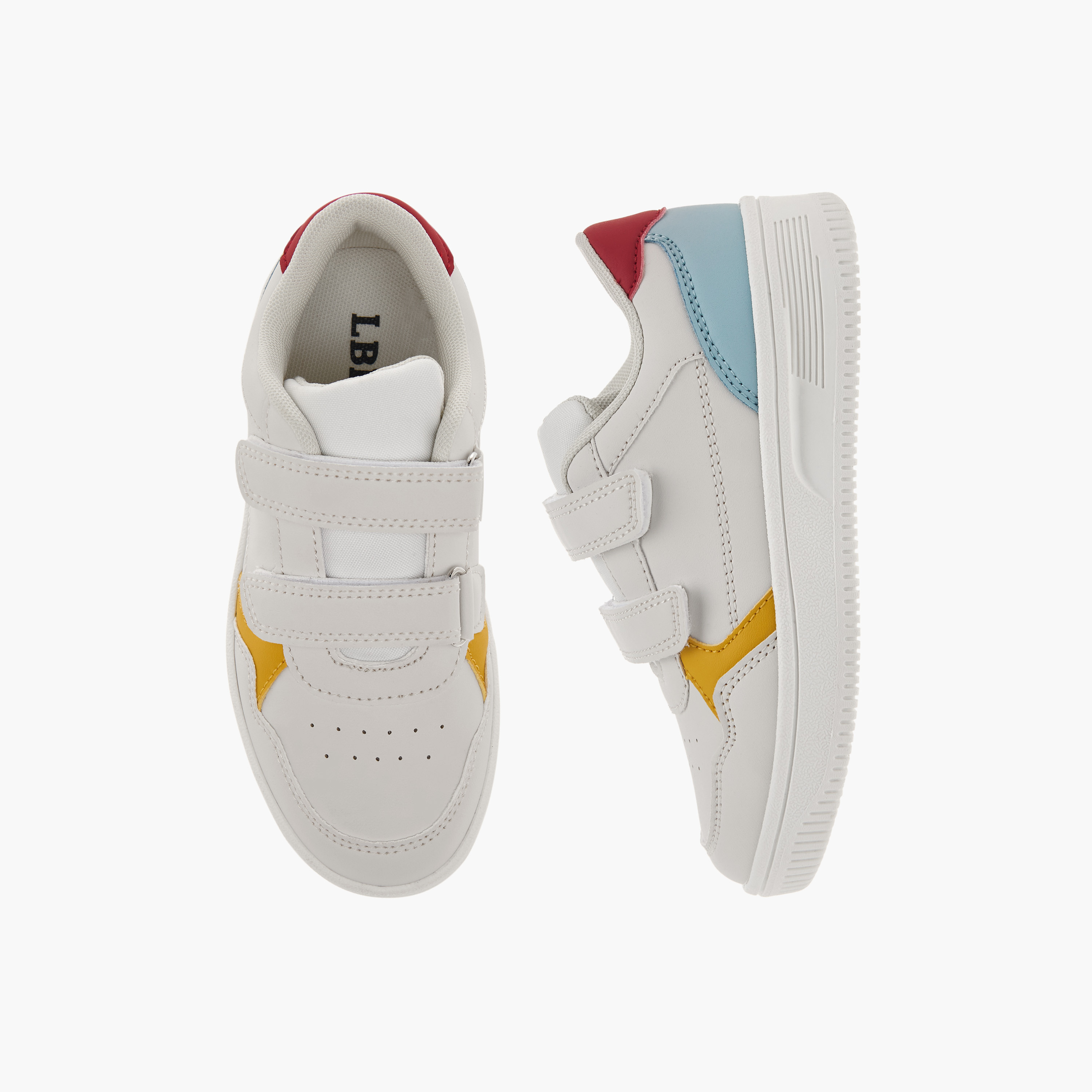 LBL by Shoexpress Panelled Sneakers with Hook and Loop Closure-boys-shoes-sneakers-image-1