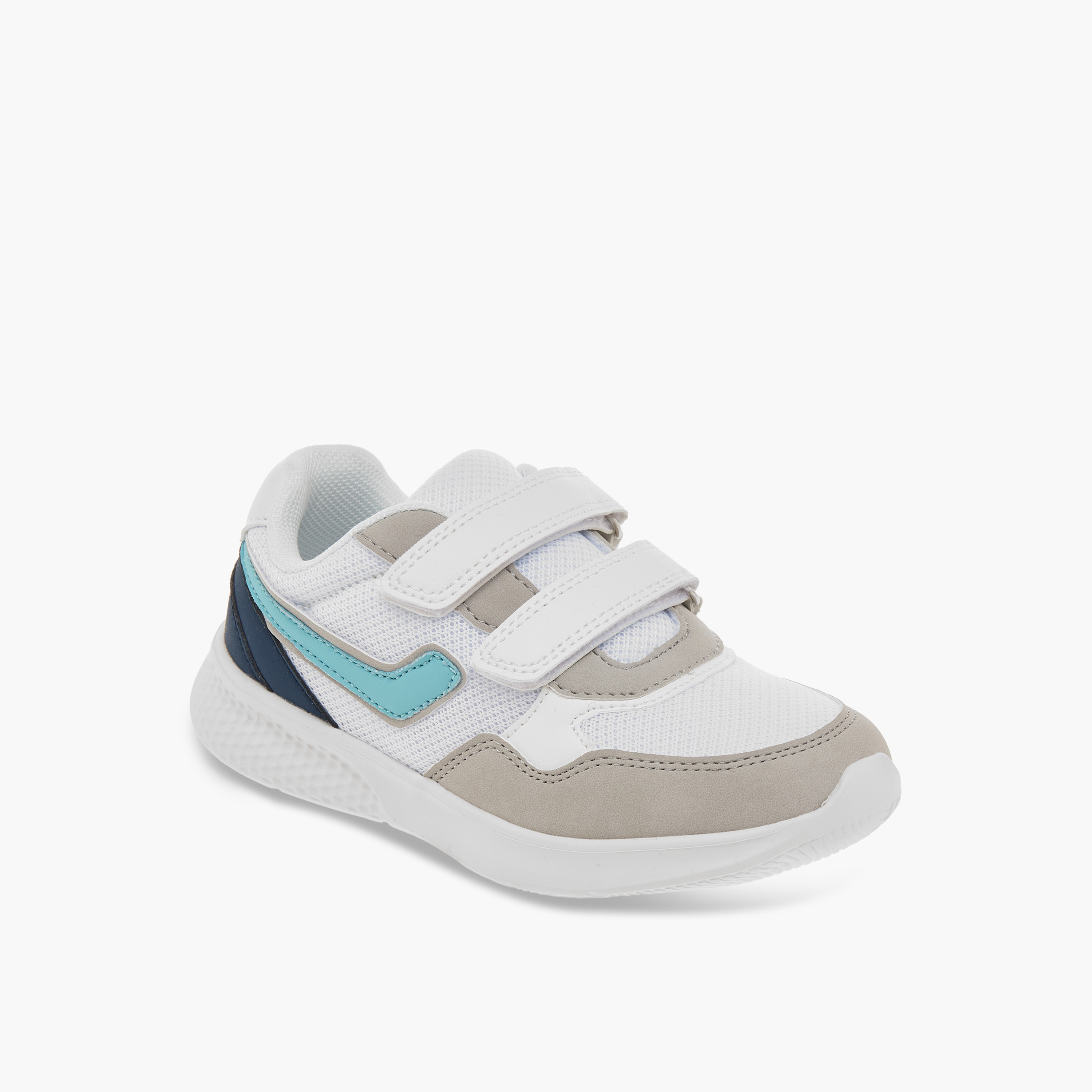 LBL by Shoexpress Colourblock Sneakers with Hook and Loop Closure-boys-shoes-sneakers-image-2