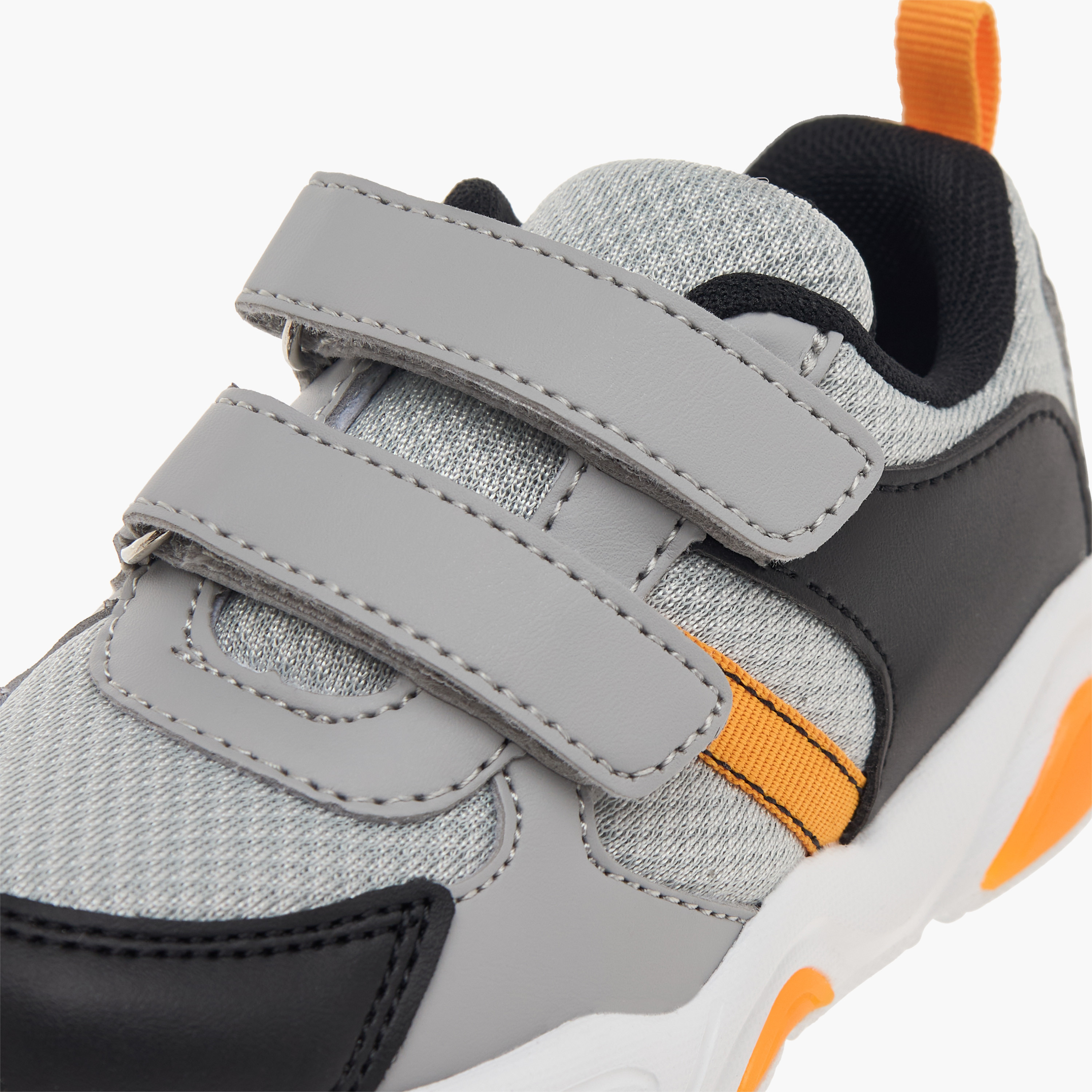 LBL by Shoexpress Panelled Sneakers with Hook and Loop Closure-boys-shoes-sneakers-image-4