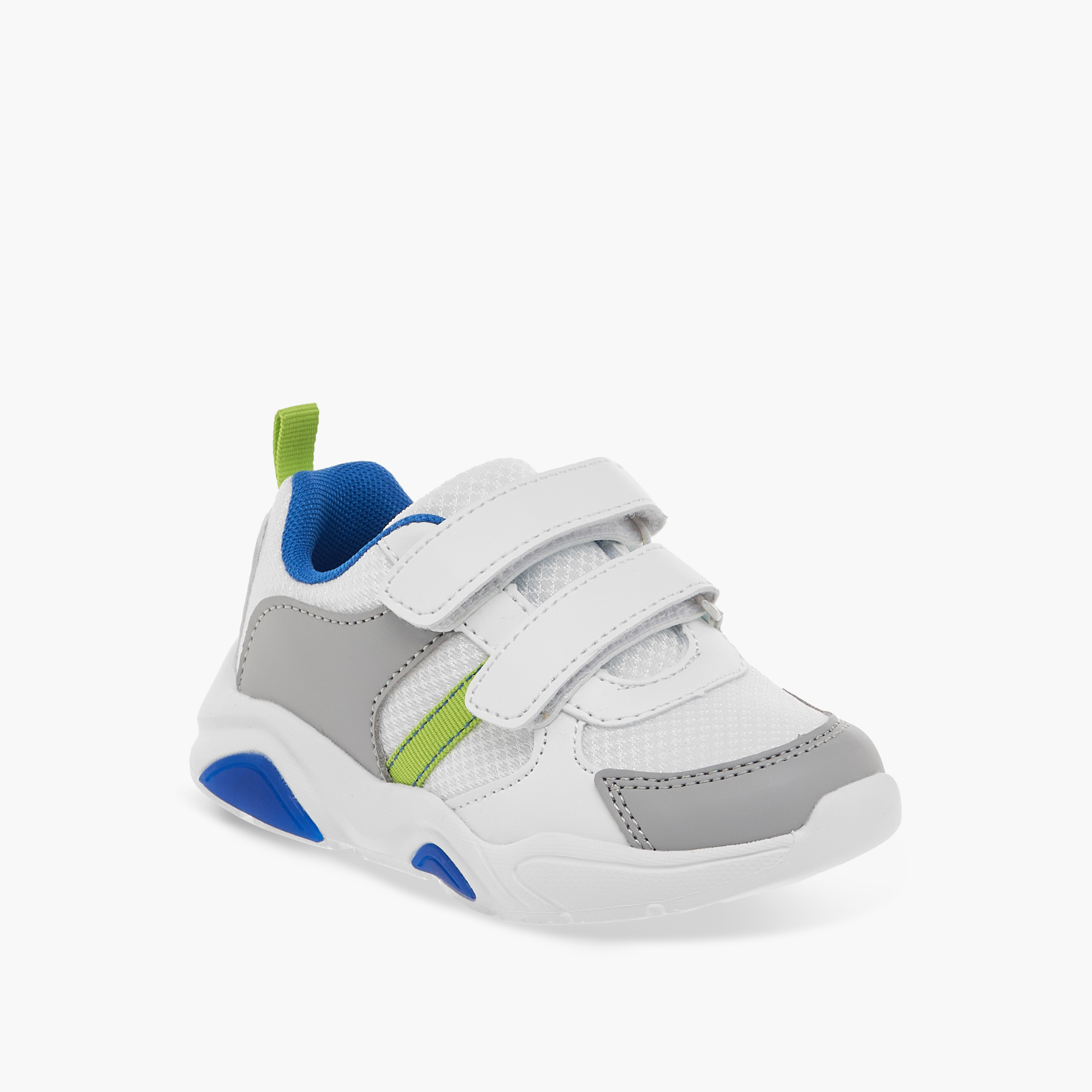 LBL by Shoexpress Panelled Sneakers with Hook and Loop Closure-boys-shoes-sneakers-image-2