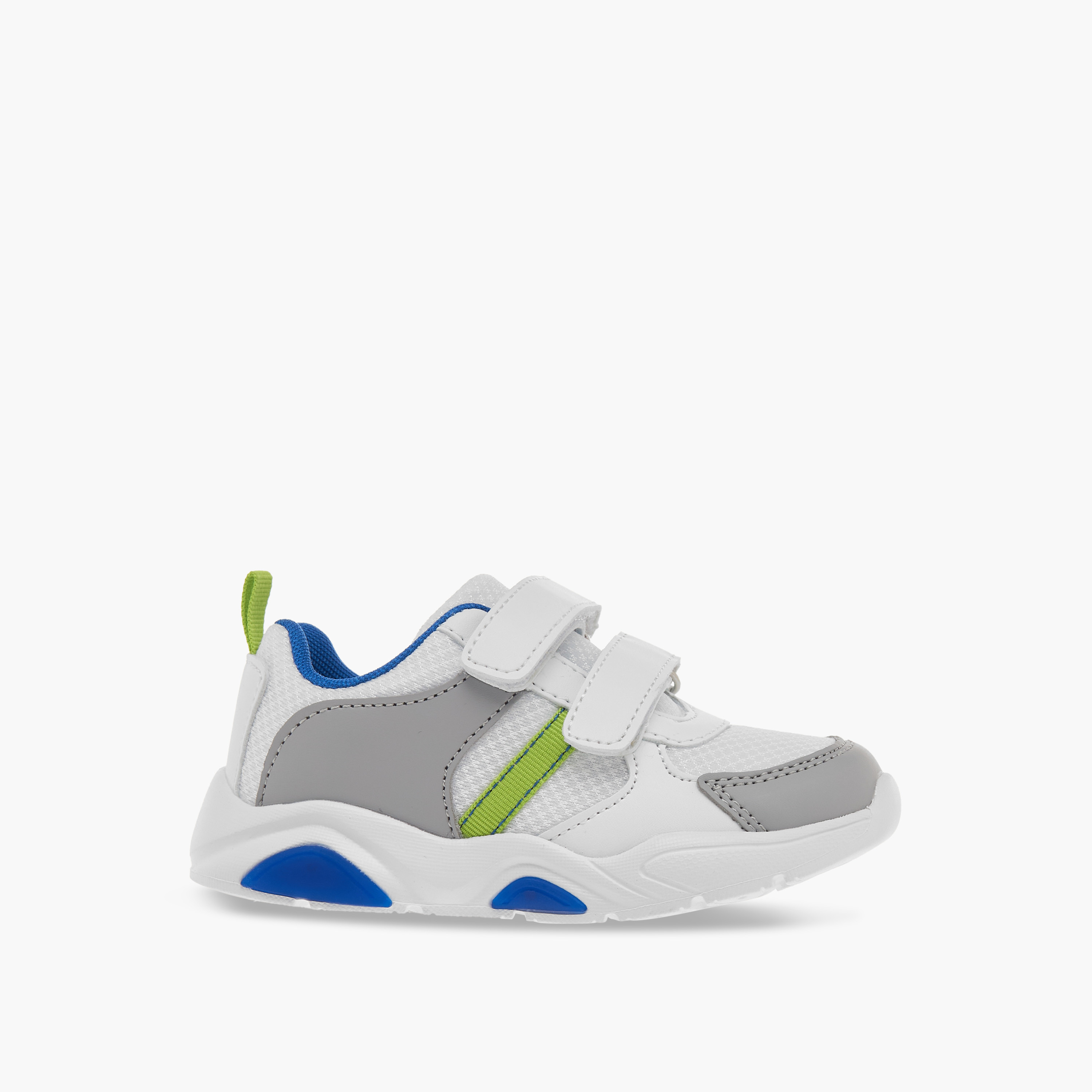 LBL by Shoexpress Panelled Sneakers with Hook and Loop Closure-boys-shoes-sneakers-image-3