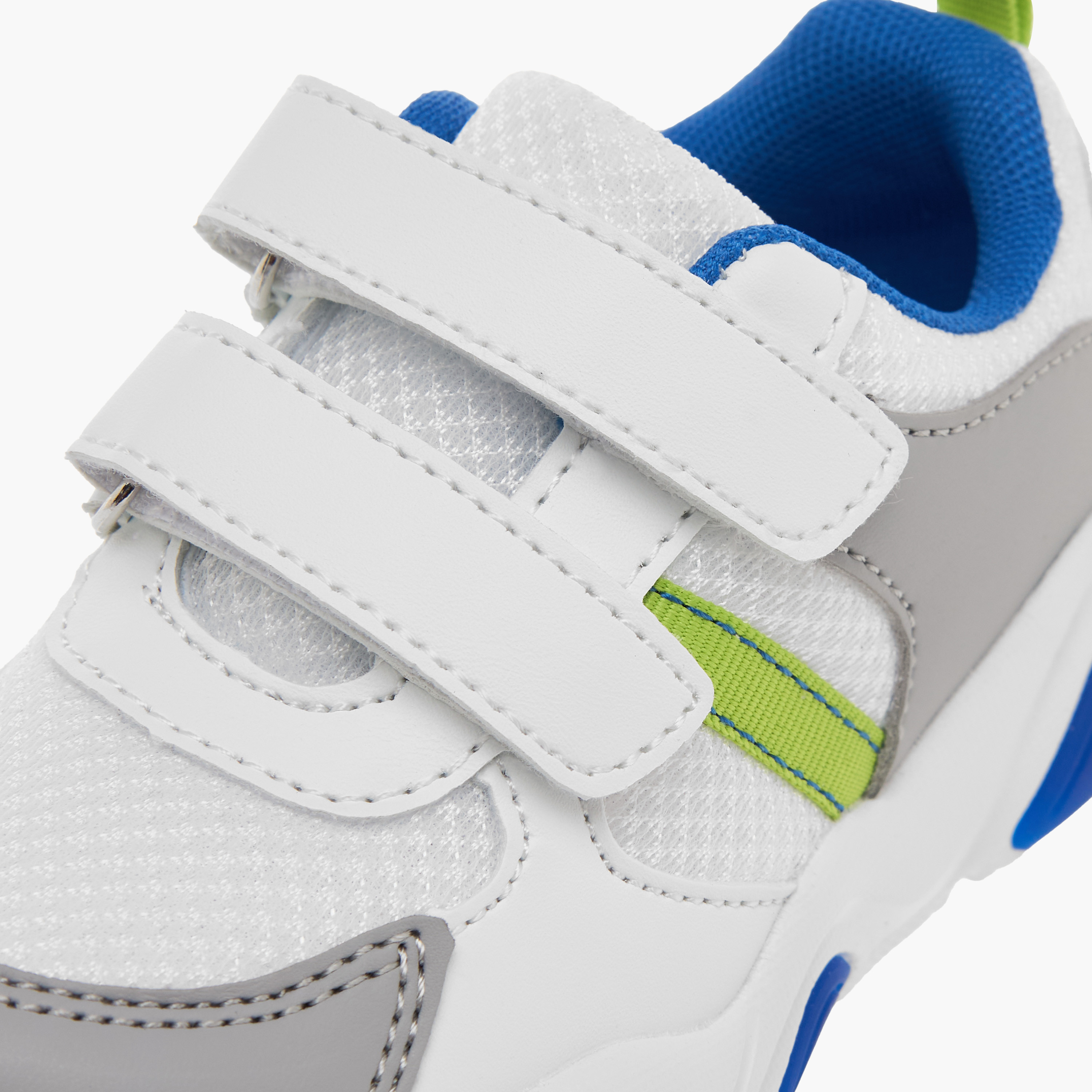 LBL by Shoexpress Panelled Sneakers with Hook and Loop Closure-boys-shoes-sneakers-image-4