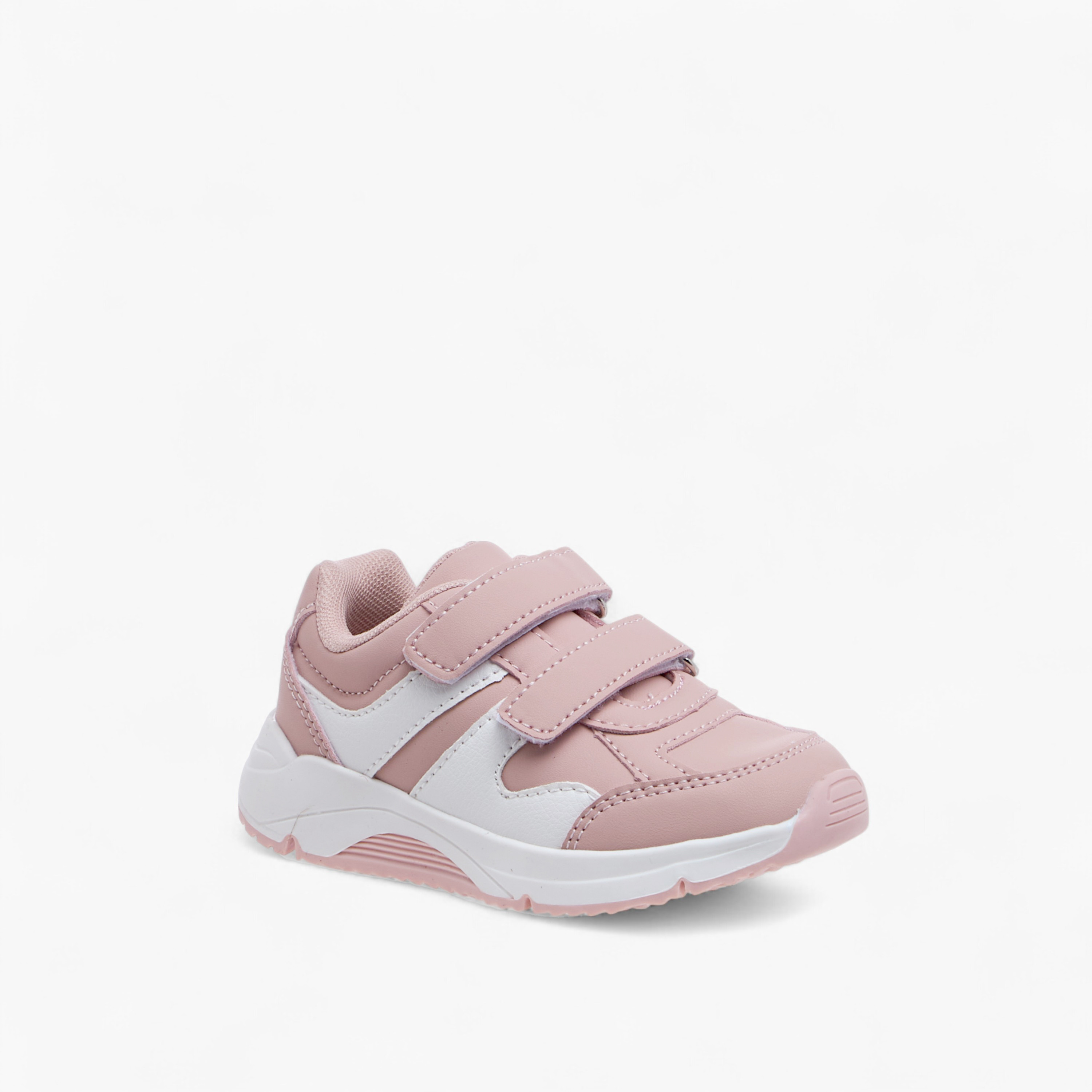 Flora Bella Panelled Sneakers with Hook and Loop Closure-girls-shoes-sneakers-image-2