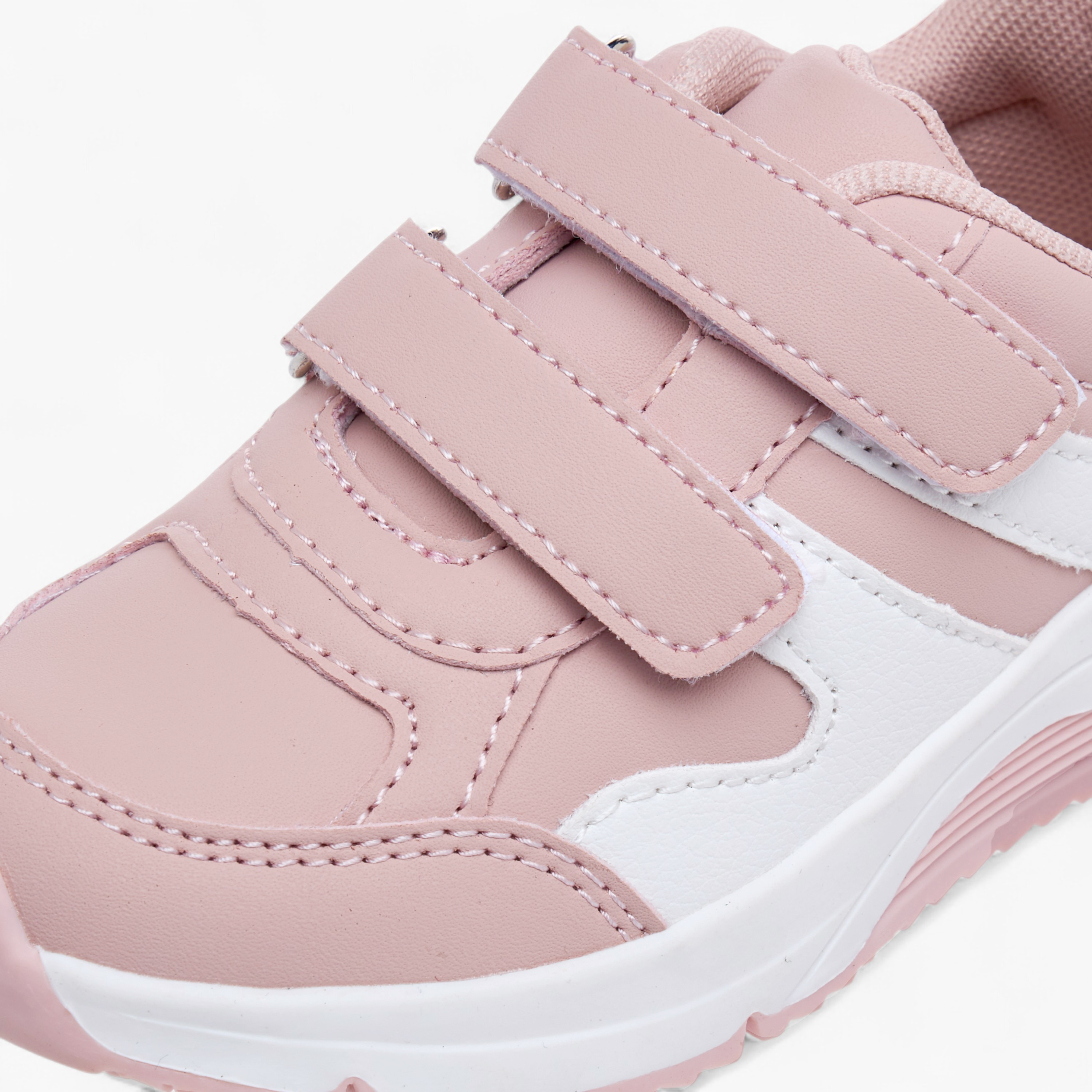 Flora Bella Panelled Sneakers with Hook and Loop Closure-girls-shoes-sneakers-image-4