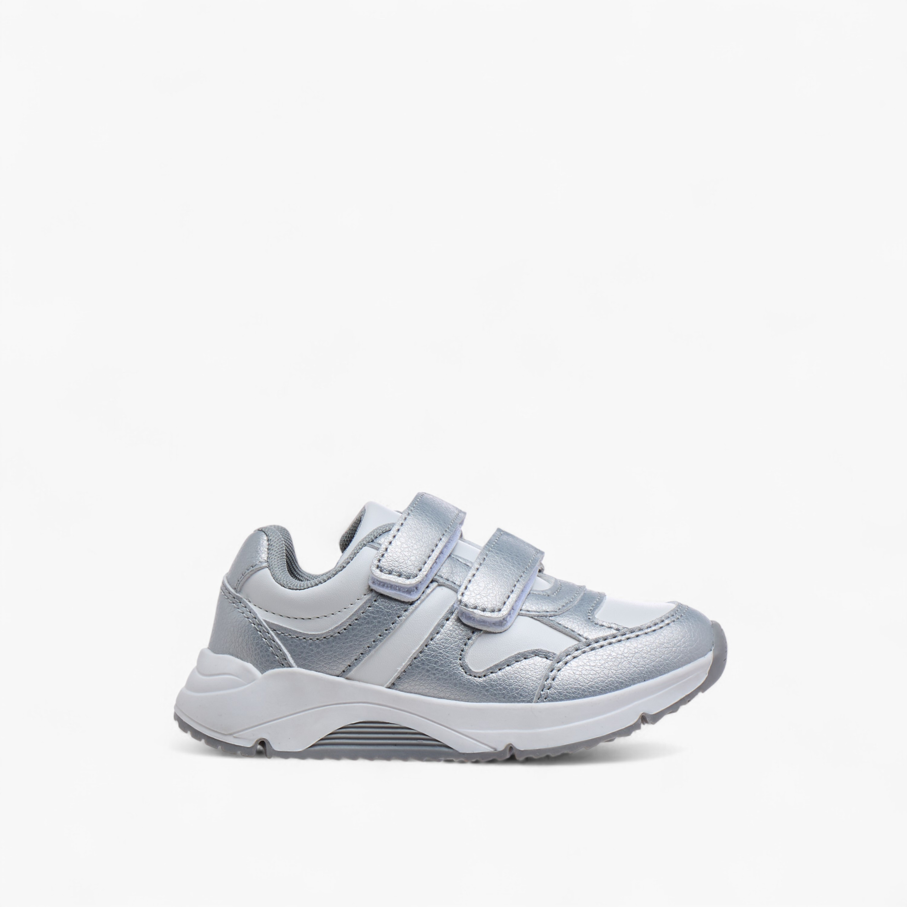 Flora Bella Panelled Sneakers with Hook and Loop Closure-girls-shoes-sneakers-image-3
