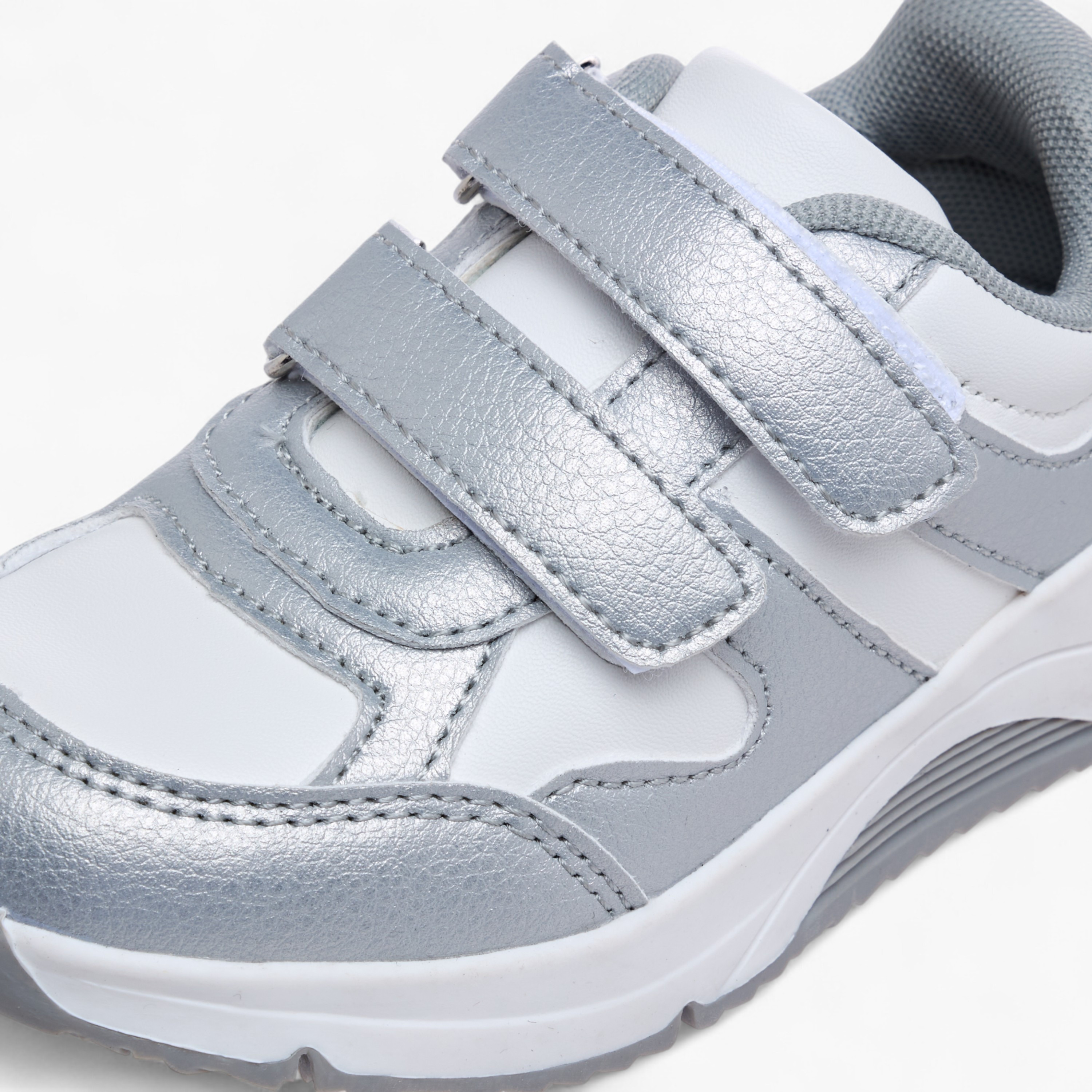 Flora Bella Panelled Sneakers with Hook and Loop Closure-girls-shoes-sneakers-image-4