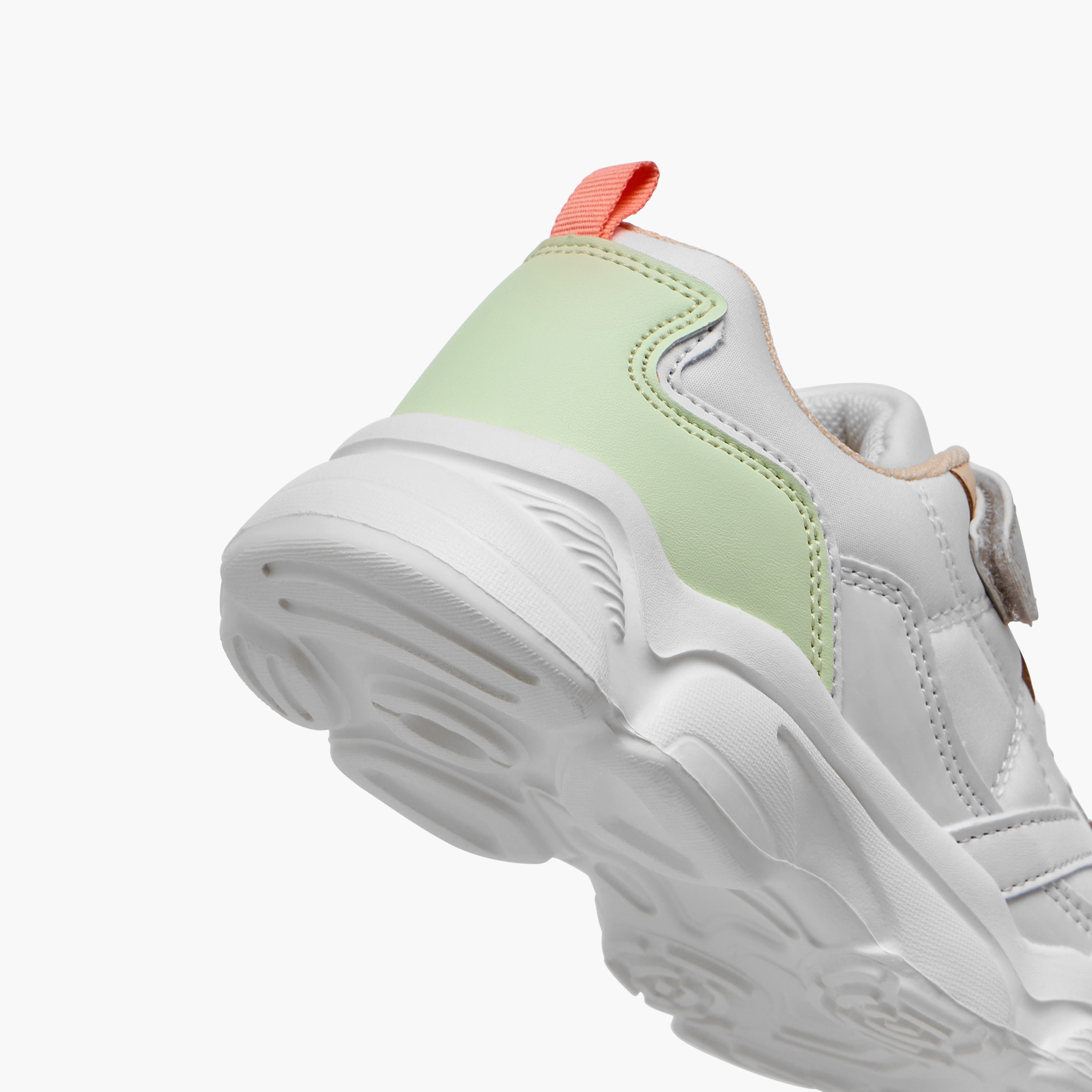 Flora Bella Colourblock Sneakers with Hook and Loop Closure-girls-shoes-sneakers-image-5