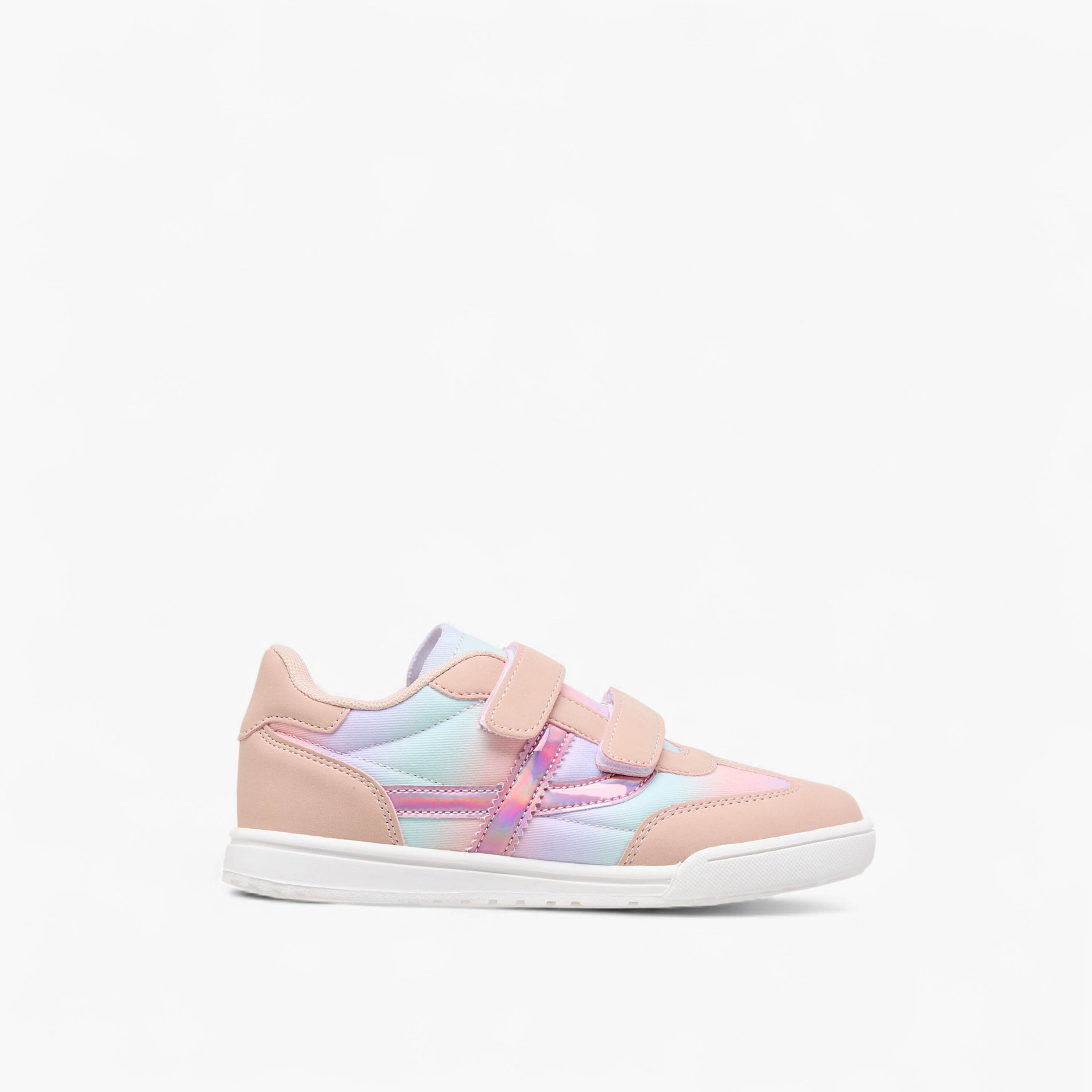 Flora Bella Colourblock Sneakers with Hook and Loop Closure-girls-shoes-sneakers-image-3