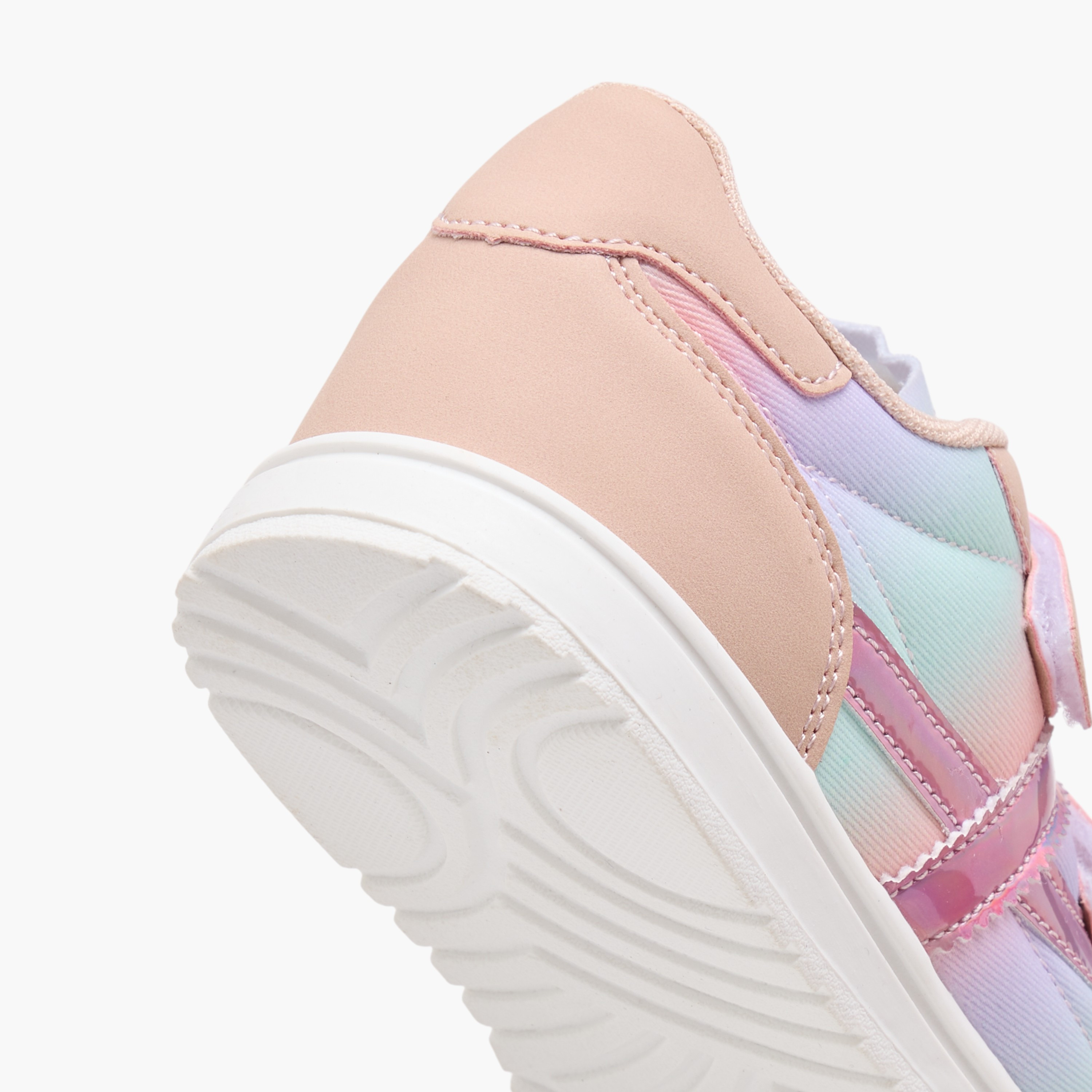 Flora Bella Colourblock Sneakers with Hook and Loop Closure-girls-shoes-sneakers-image-5