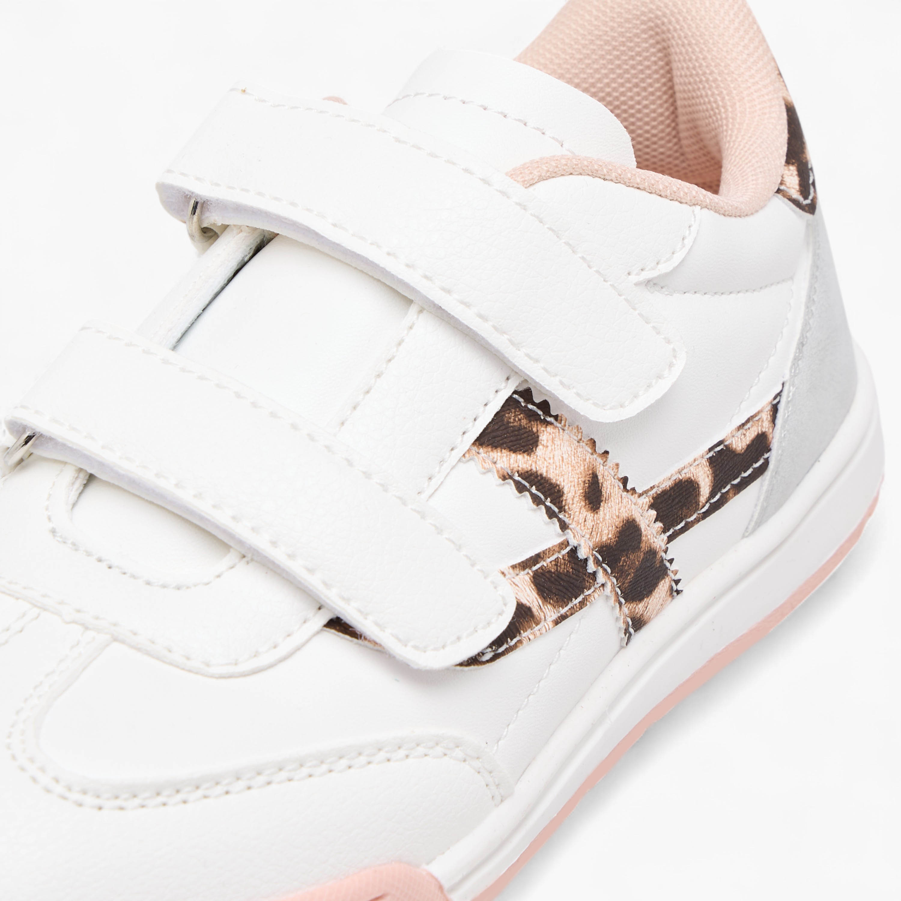 Flora Bella Animal Print Sneakers with Hook and Loop Closure-girls-shoes-sneakers-image-4