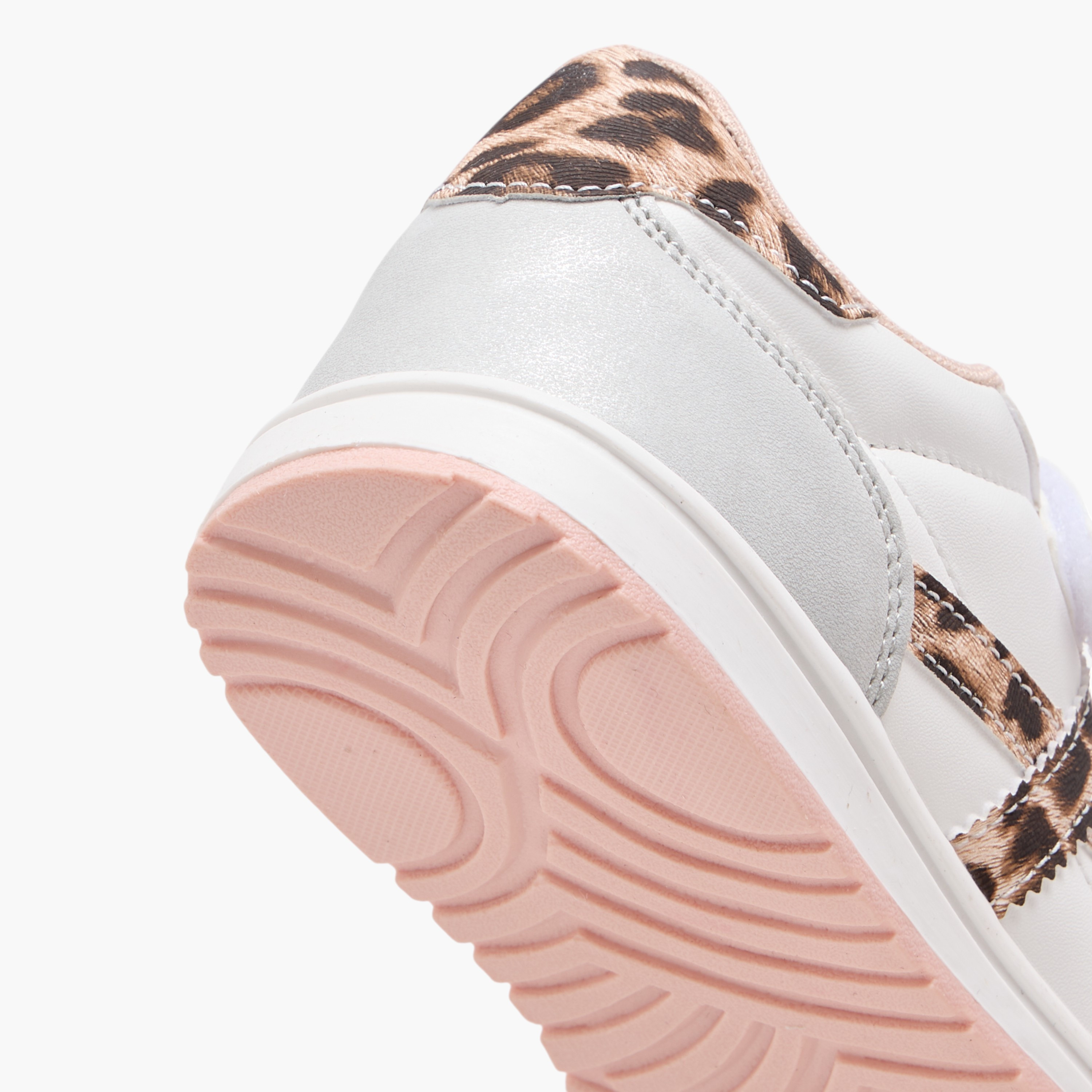 Flora Bella Animal Print Sneakers with Hook and Loop Closure-girls-shoes-sneakers-image-5