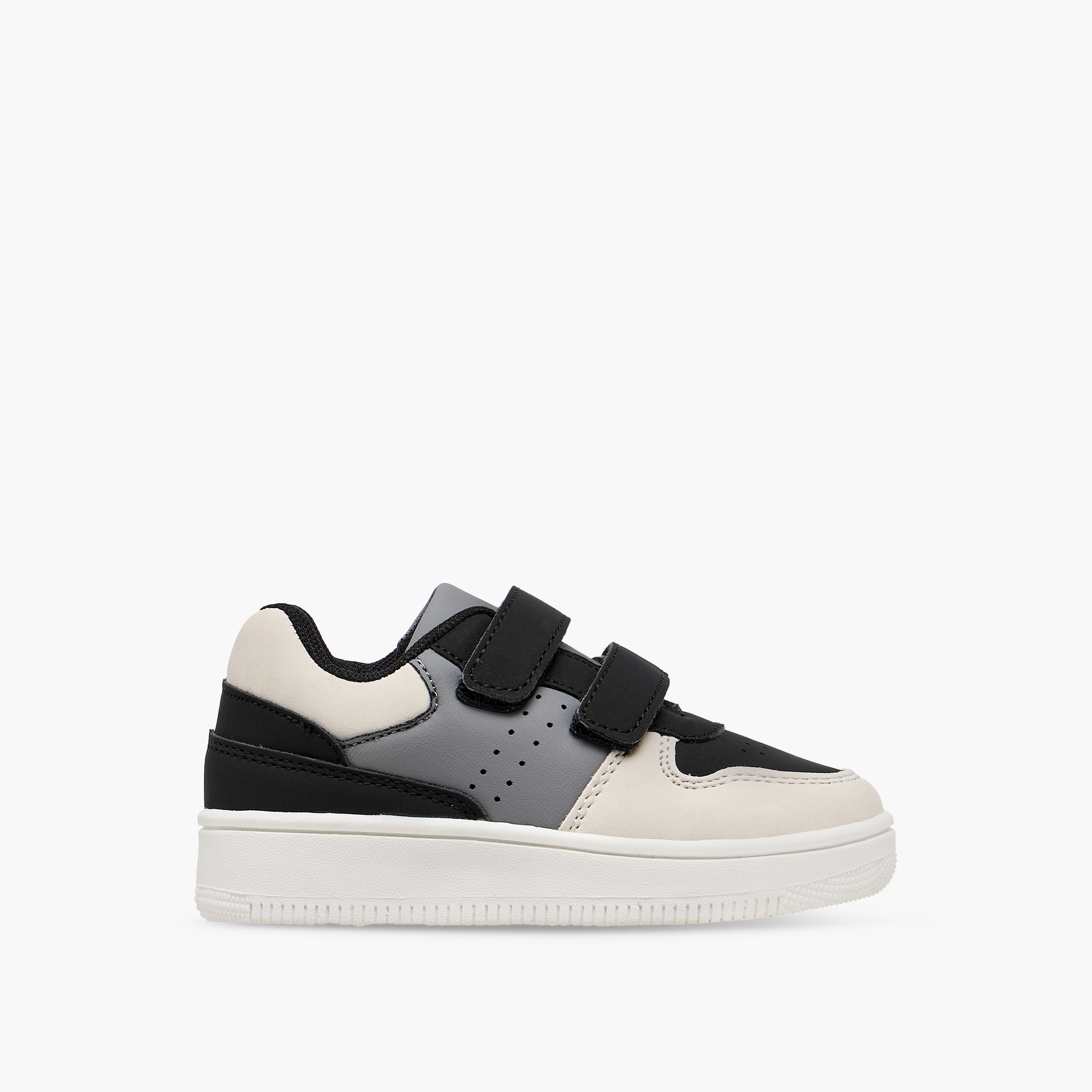 LBL by Shoexpress Panelled Sneakers with Hook and Loop Closure-boys-shoes-sneakers-image-3