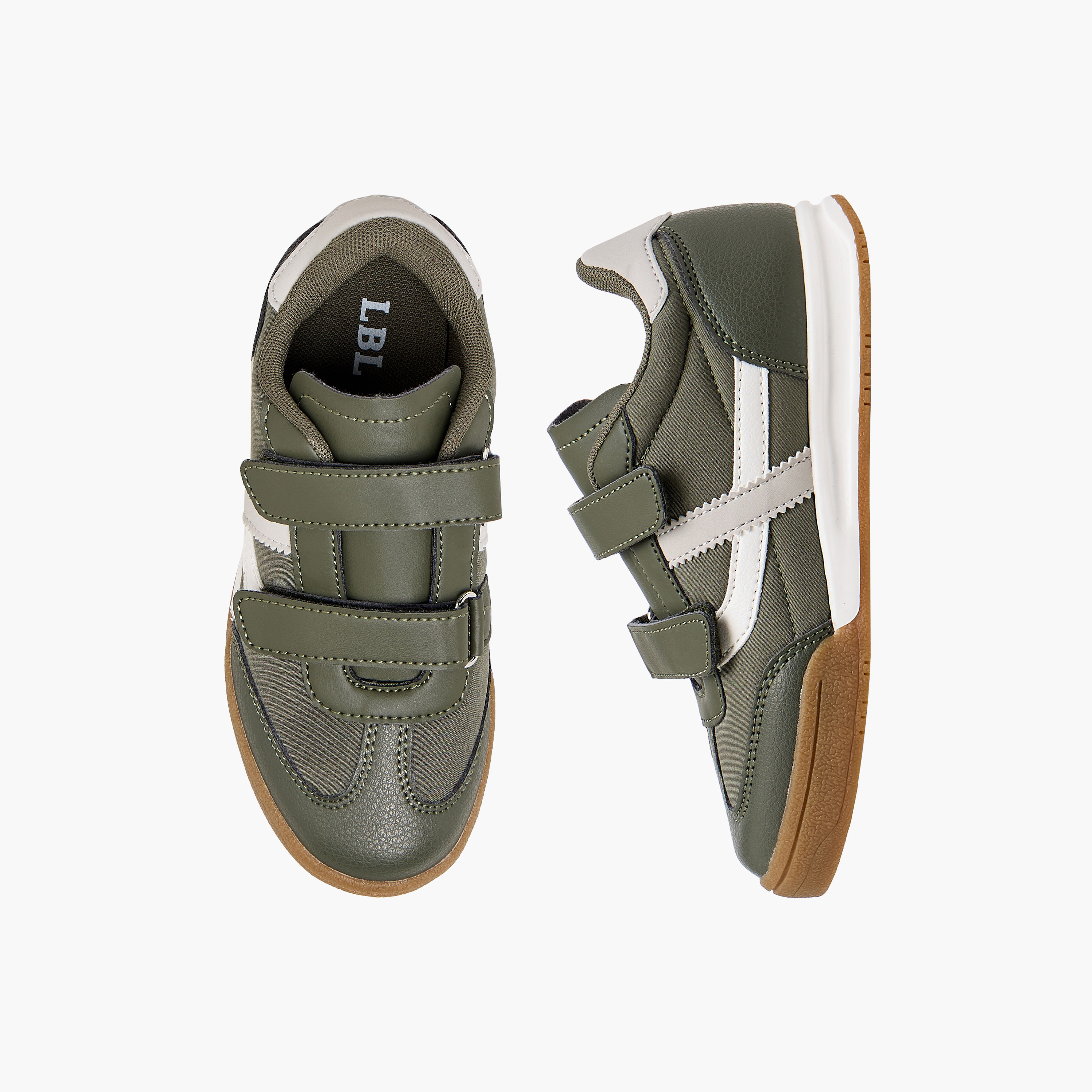 LBL by Shoexpress Panelled Sneakers with Hook and Loop Closure-boys-shoes-sneakers-image-1