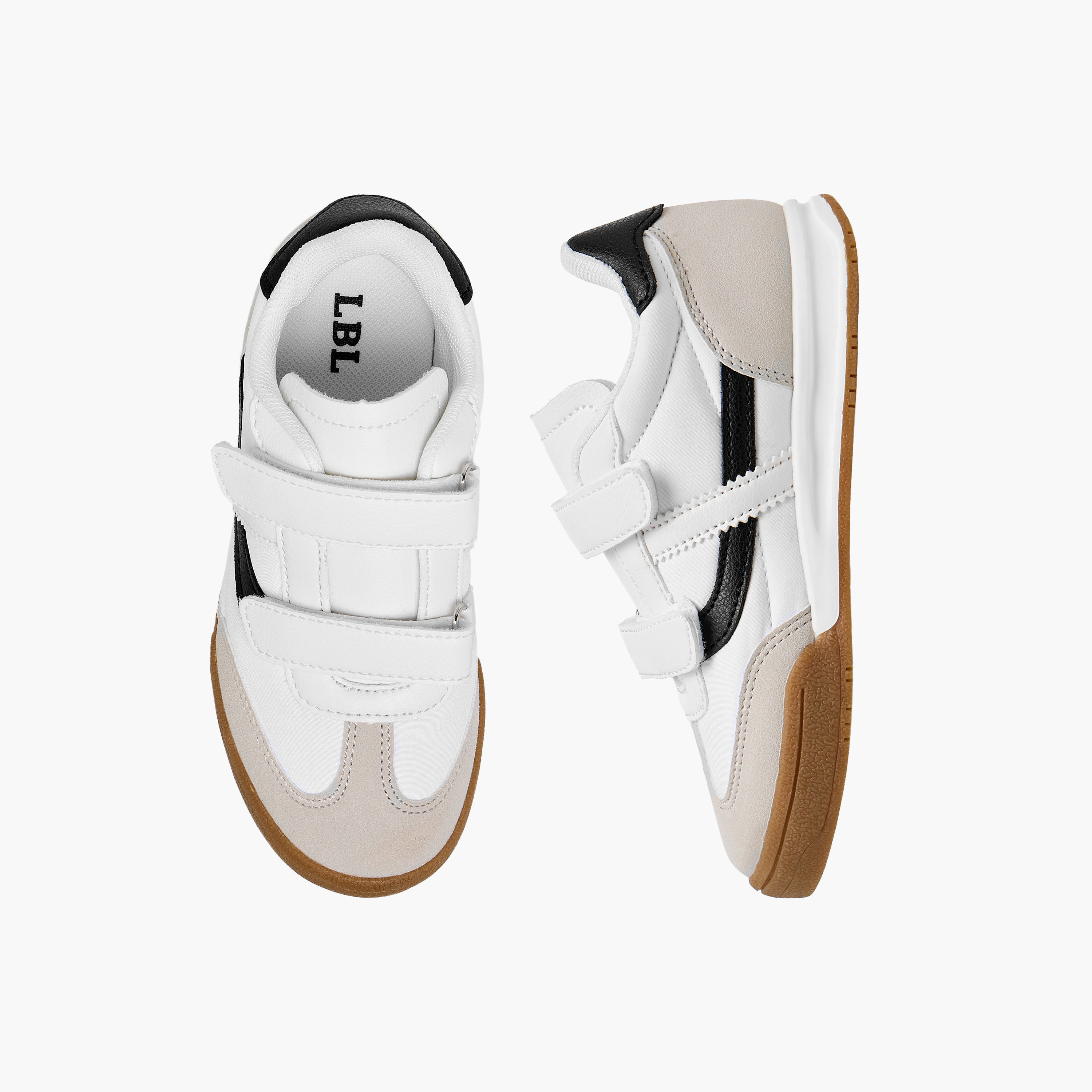 LBL by Shoexpress Panelled Sneakers with Hook and Loop Closure-boys-shoes-schoolshoes-image-1
