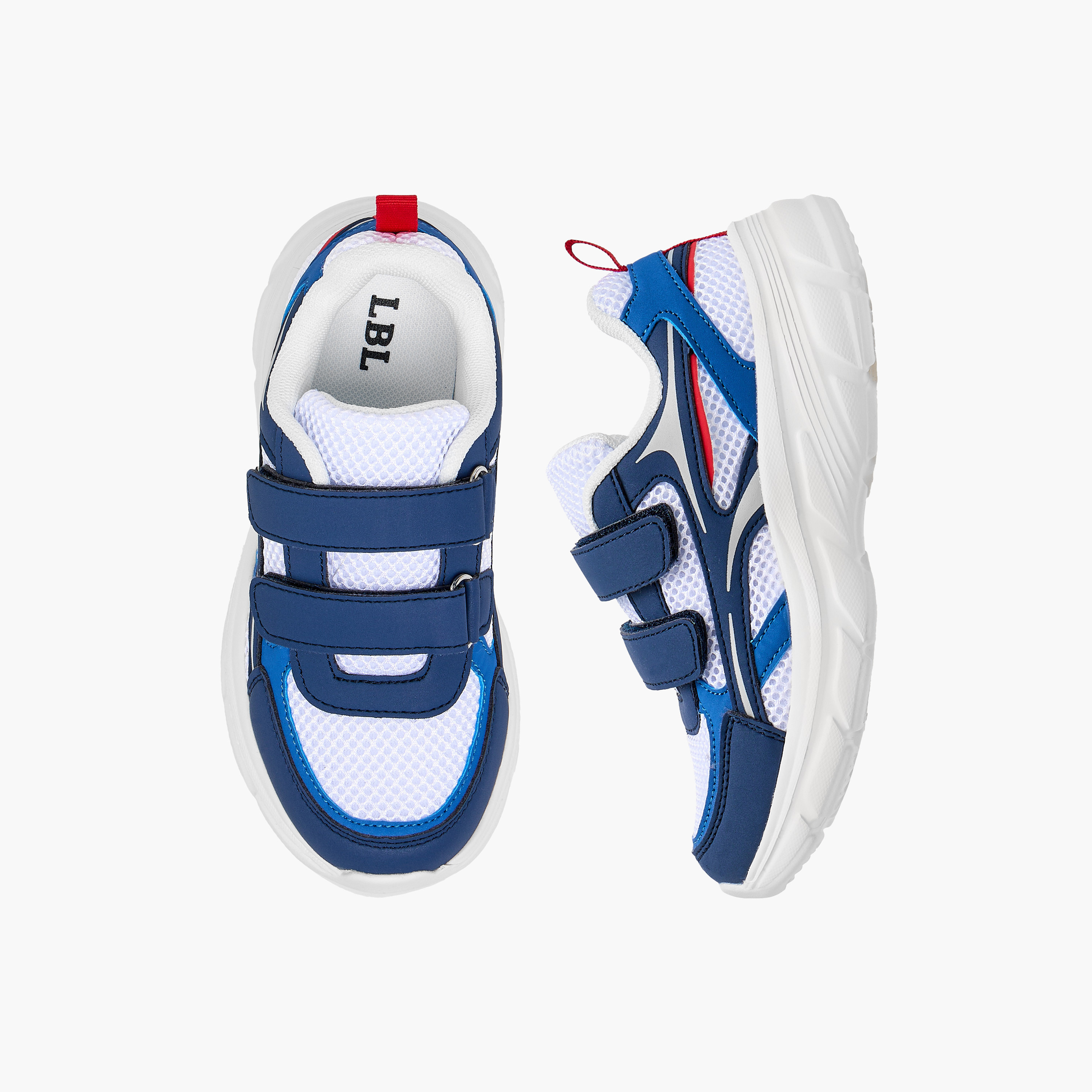 LBL by Shoexpress Panelled Sneakers with Hook and Loop Closure