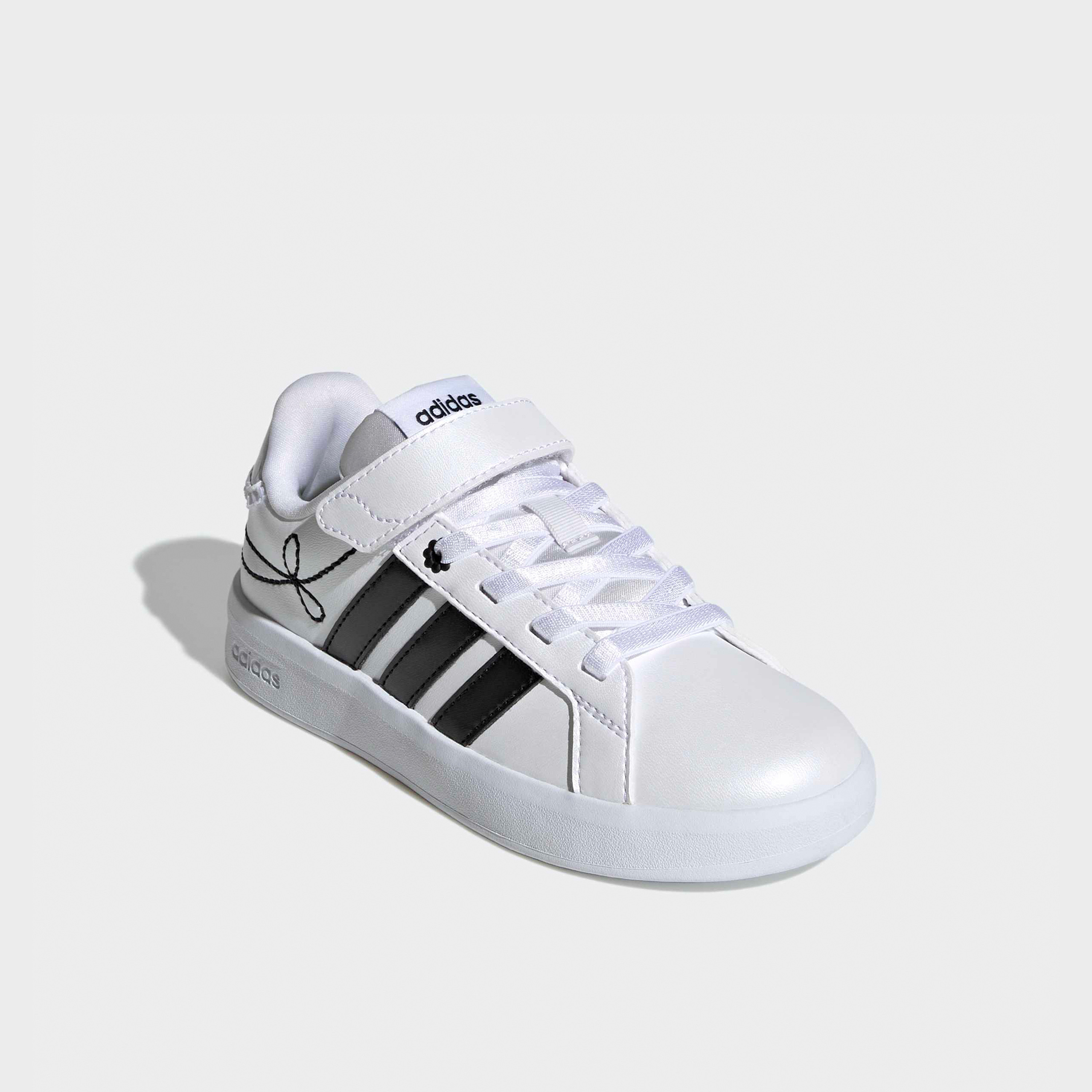 حذاء سنيكرز للكاحل جراند كورت 3.0 إي إل بشريط إغلاق لاصق للبنات من أديداس-girls-shoes-sneakers-image-1